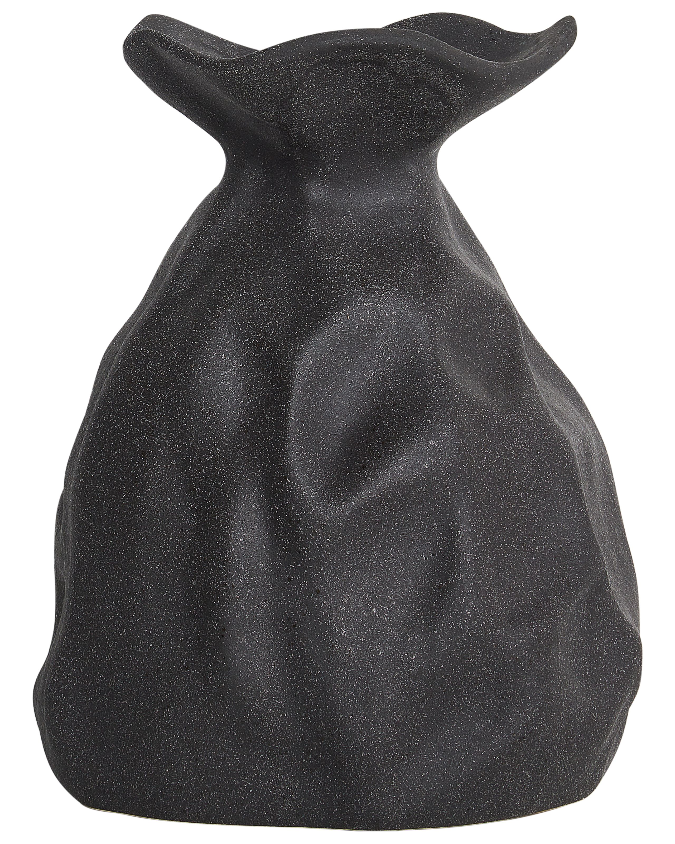 Flower Vase COONTAIL Stoneware 31 cm Black