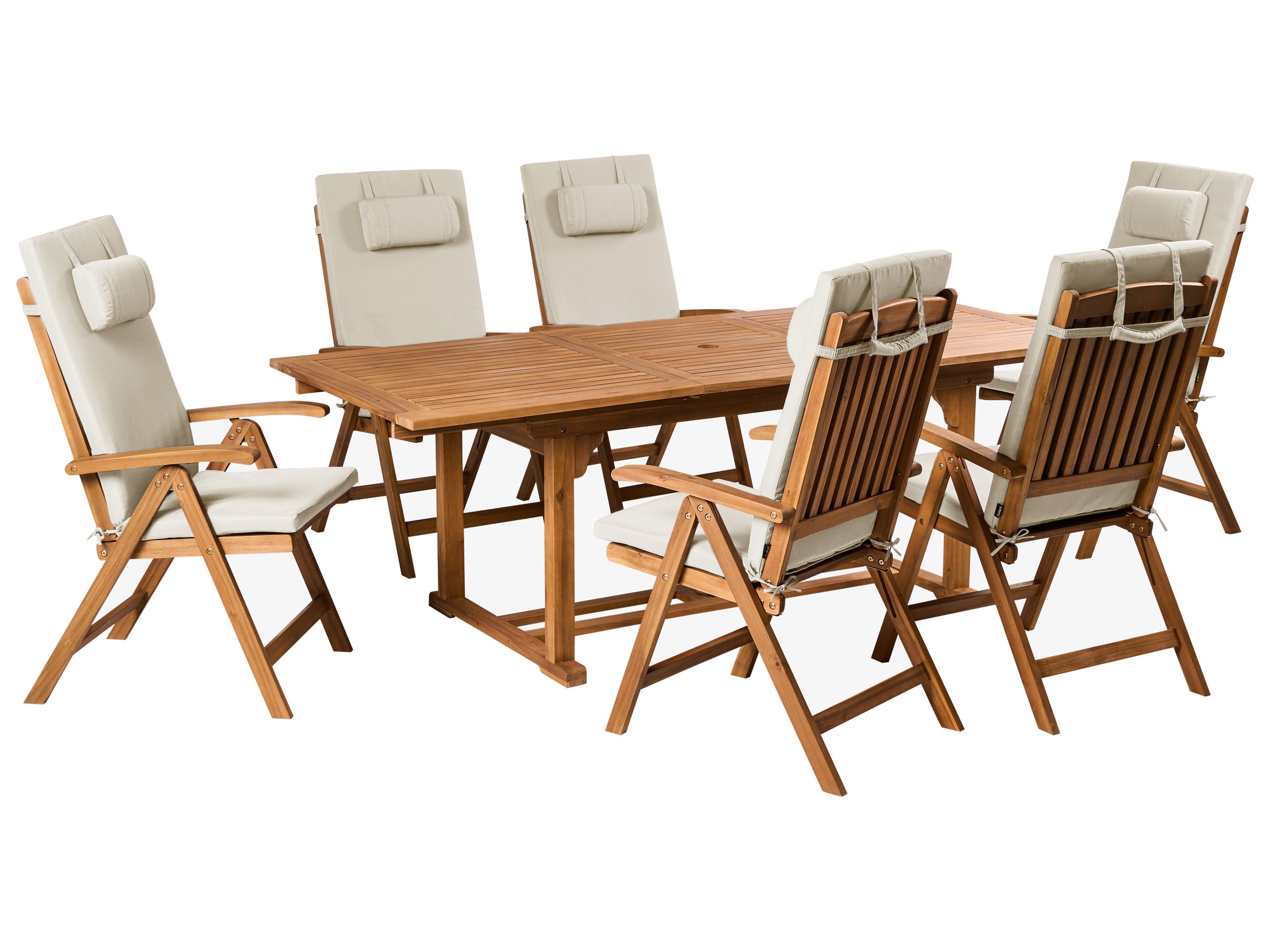 BREEZ 6 Seater Garden Dining Set - Taupe
