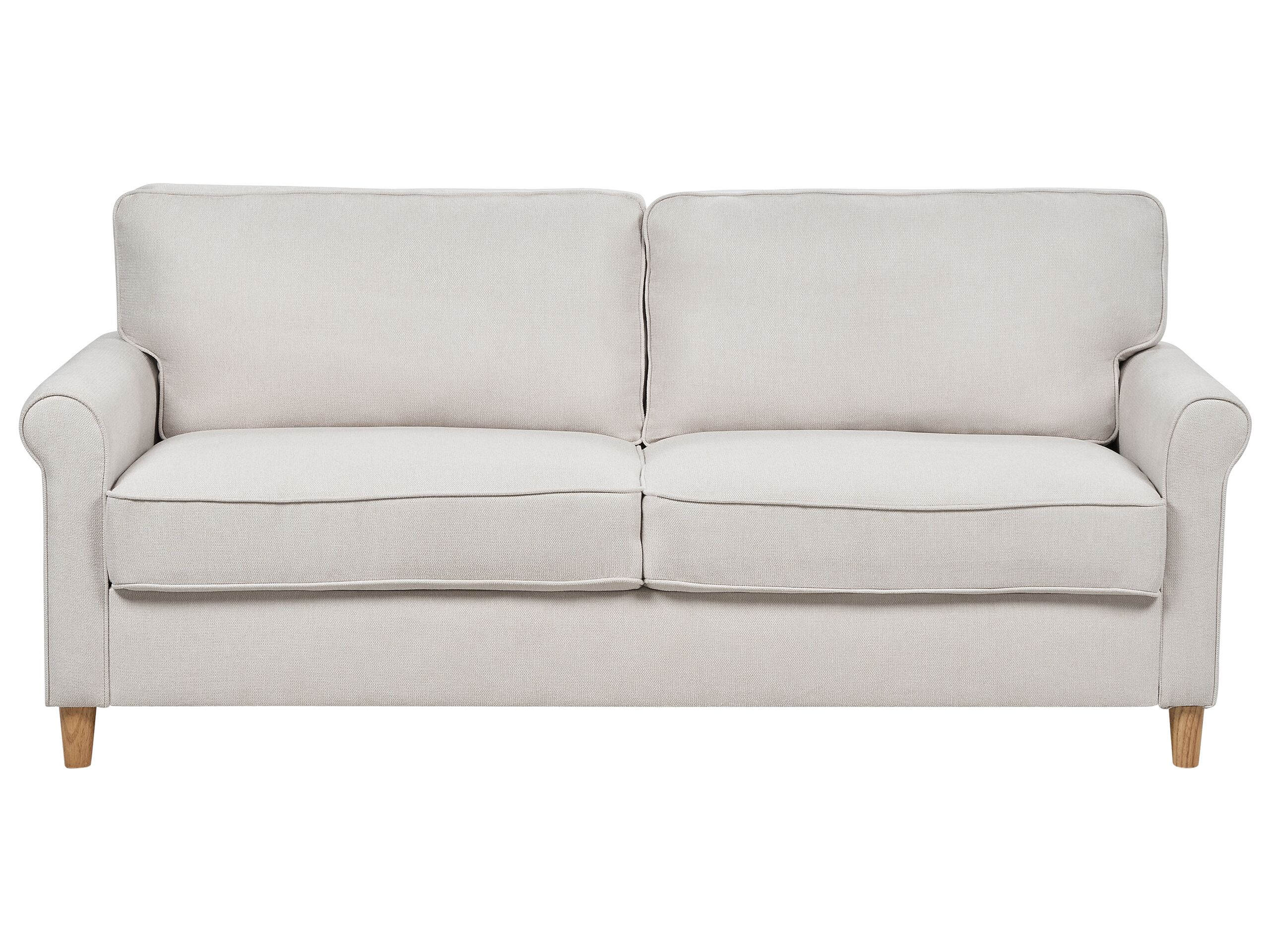 BERVELLE Fabric 3 Seater Sofa - Beige