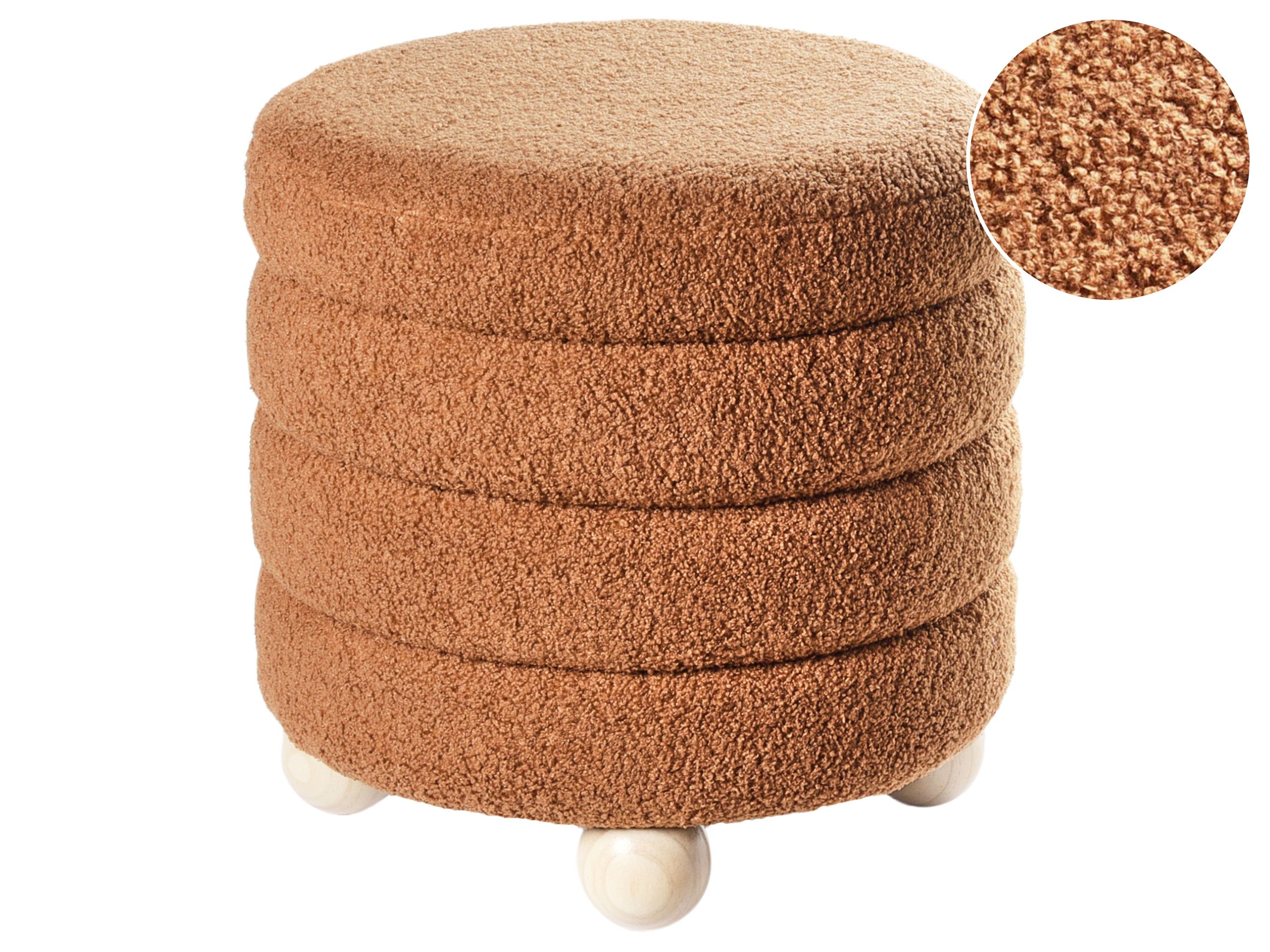 Boucle Pouffe Golden Brown CHILLY