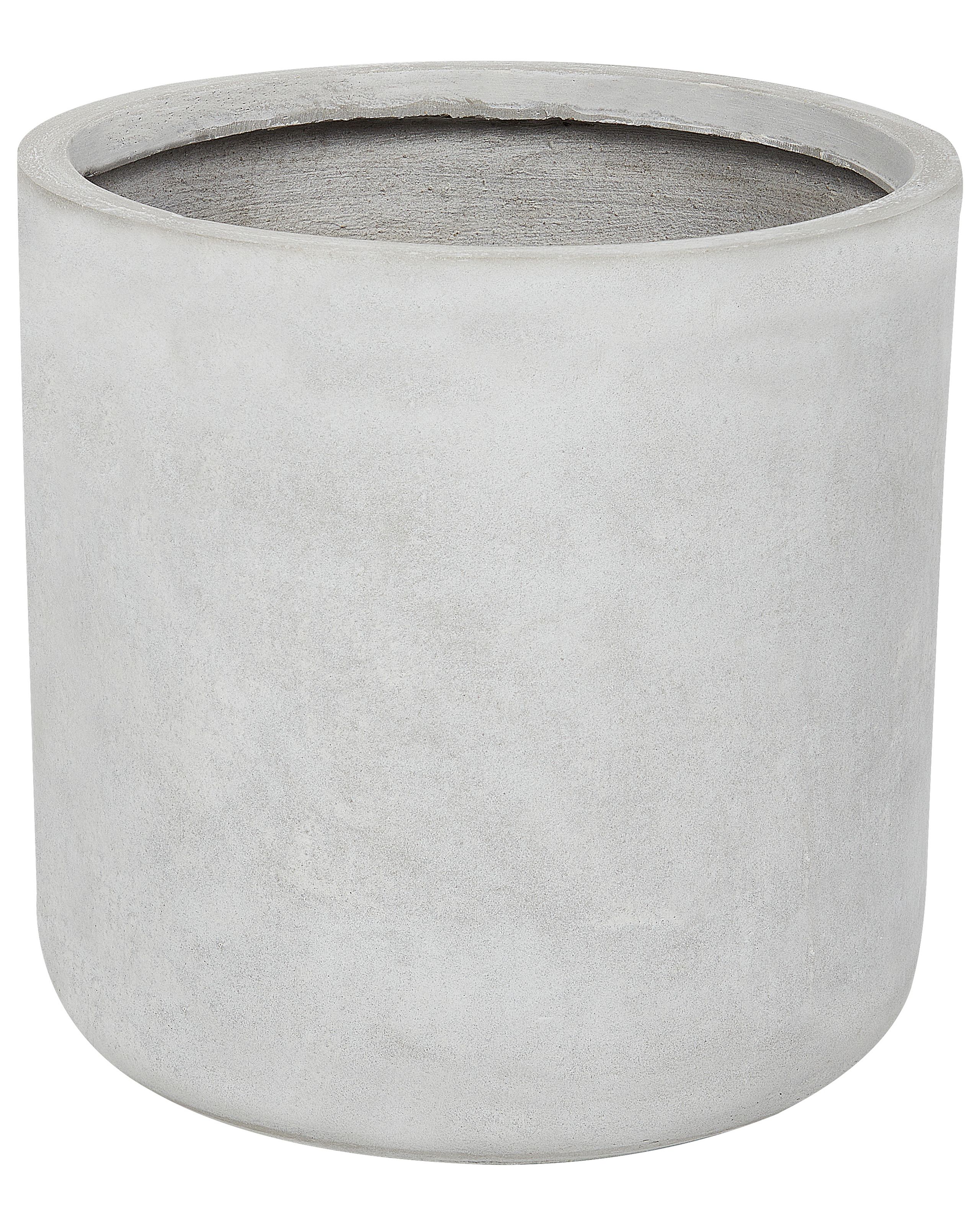 Plant Pot MESSENE Ceramic 34 cm Light Grey