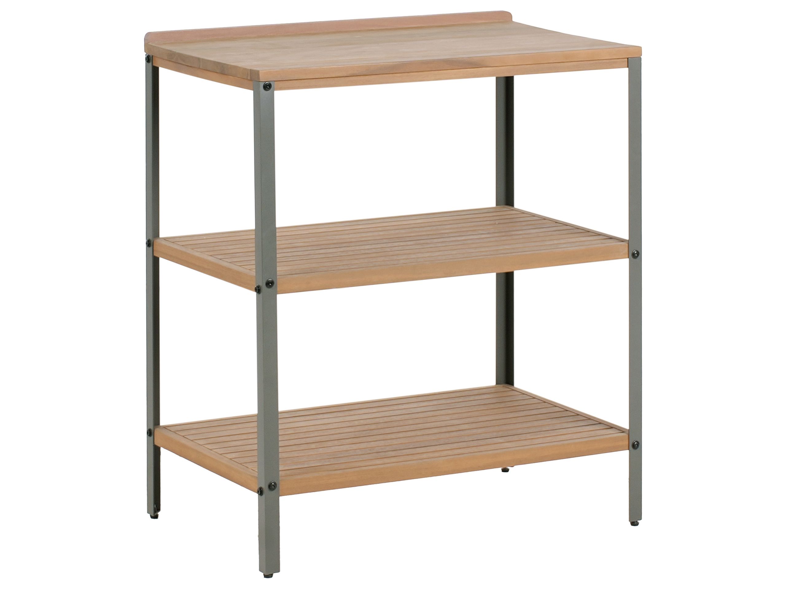 HORNLEIGH Wooden Outdoor Kitchen Island 80 cm - Brown