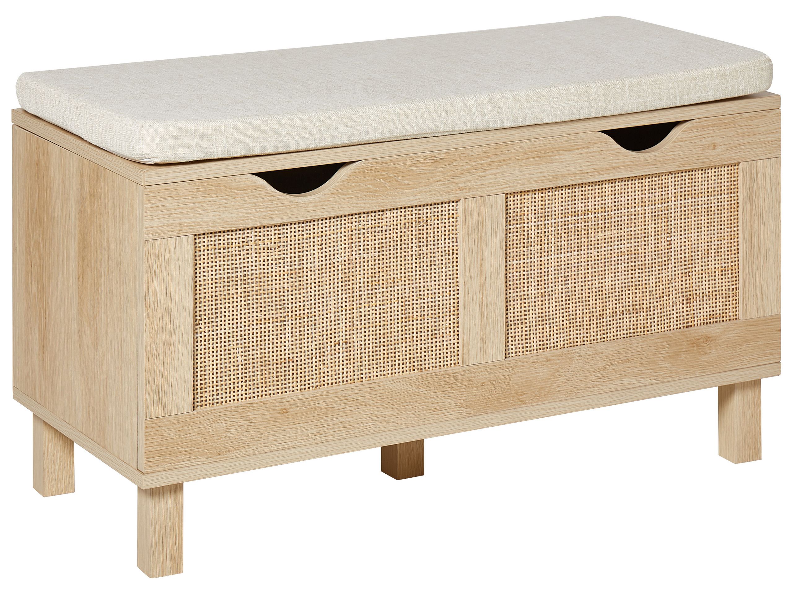 Storage Bench Light Wood WASHINGTON