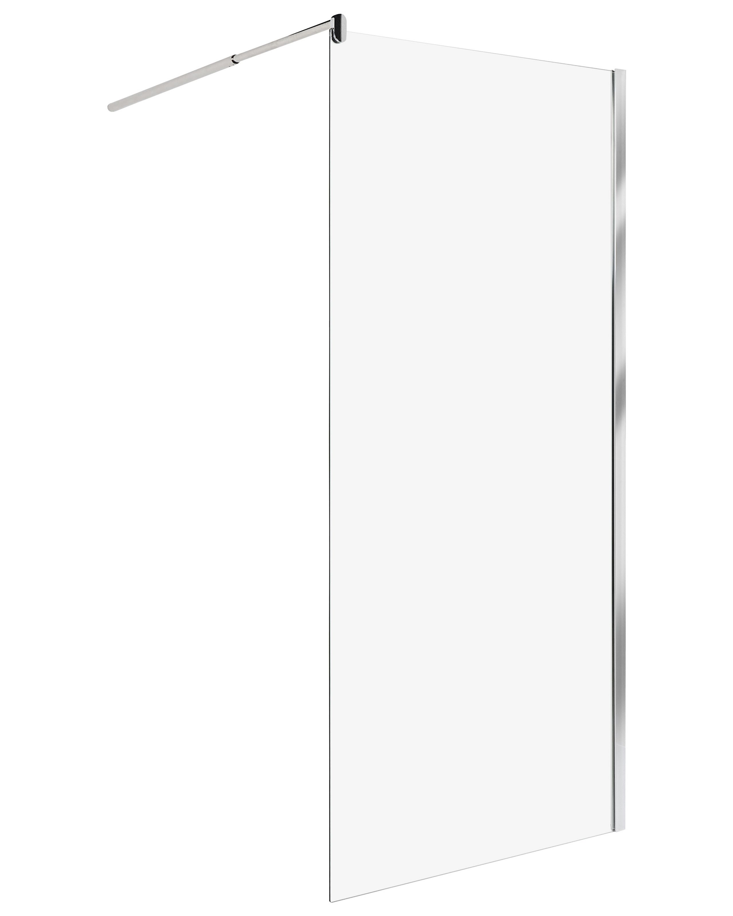 Shower Screen AHAUS 90 x 190 cm Silver