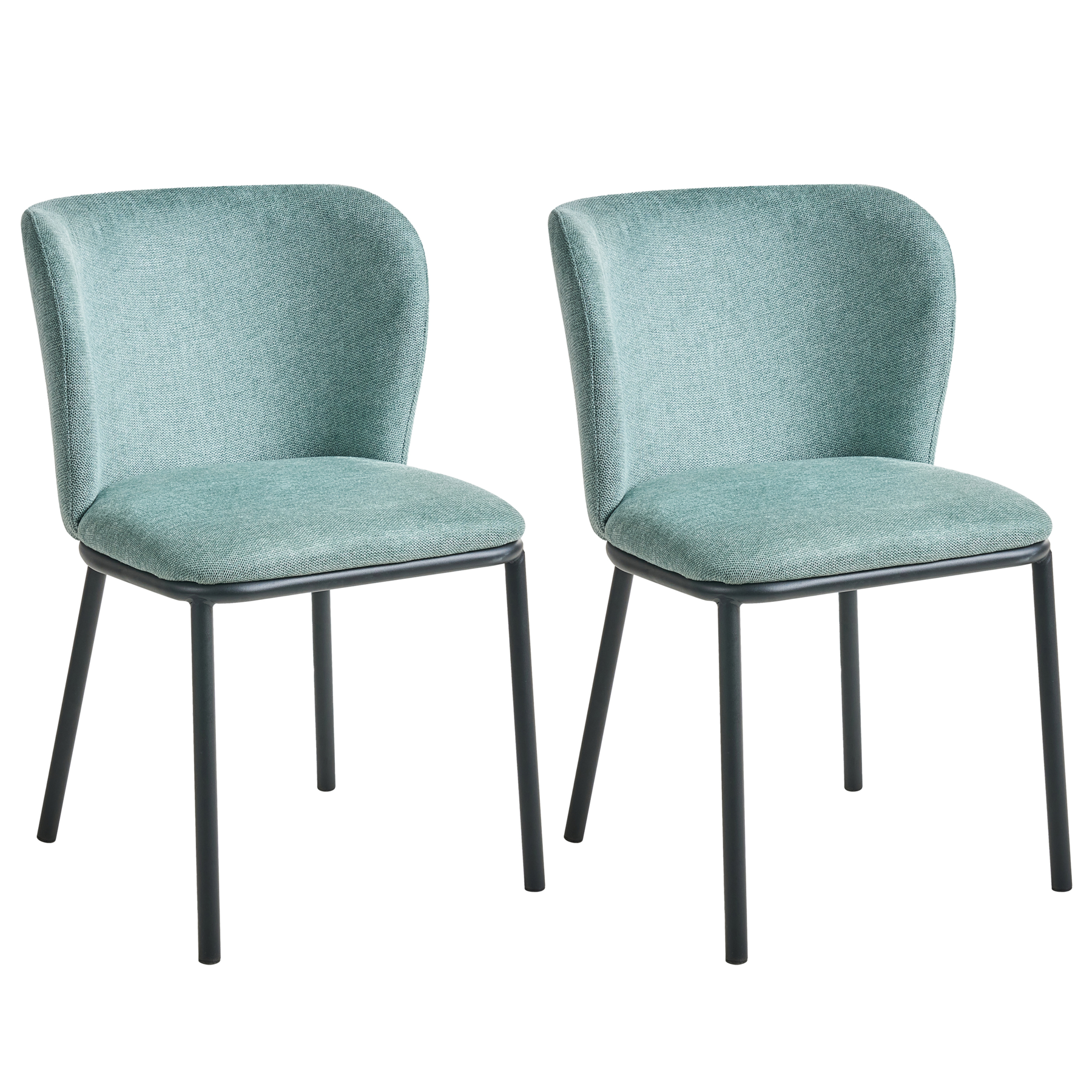 ARTESIEN Fabric Dining Chair Set of 2 - Mint Green