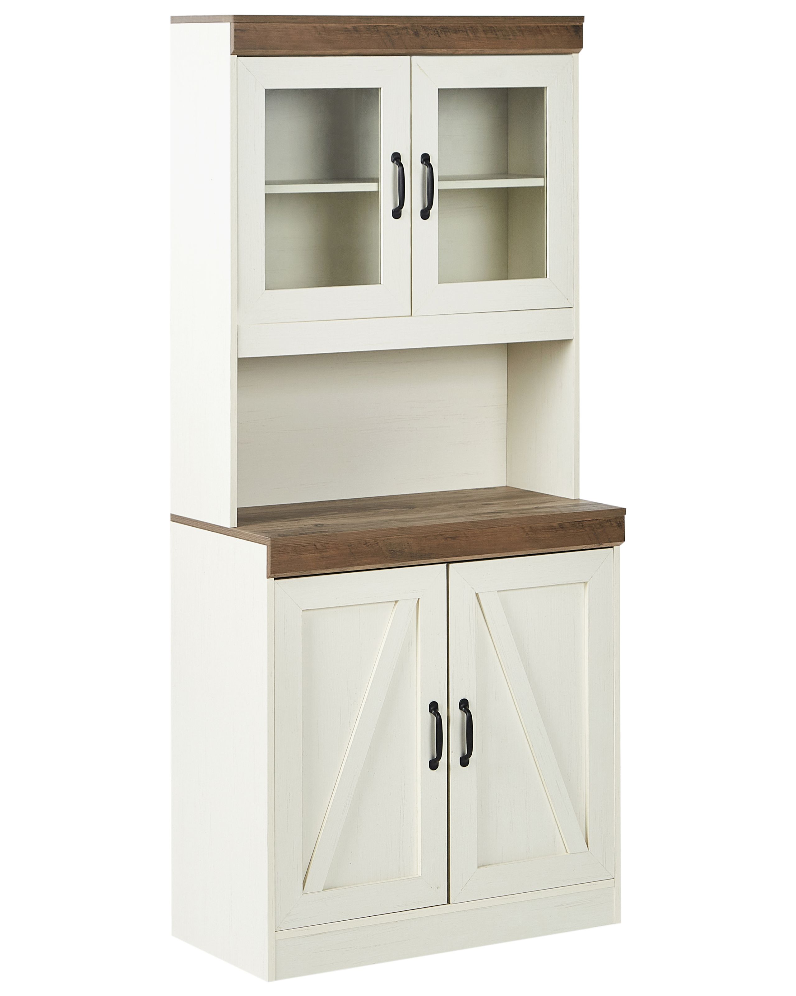 Glass Display Cabinet KALBARRI 80 cm 39 cm Off-White