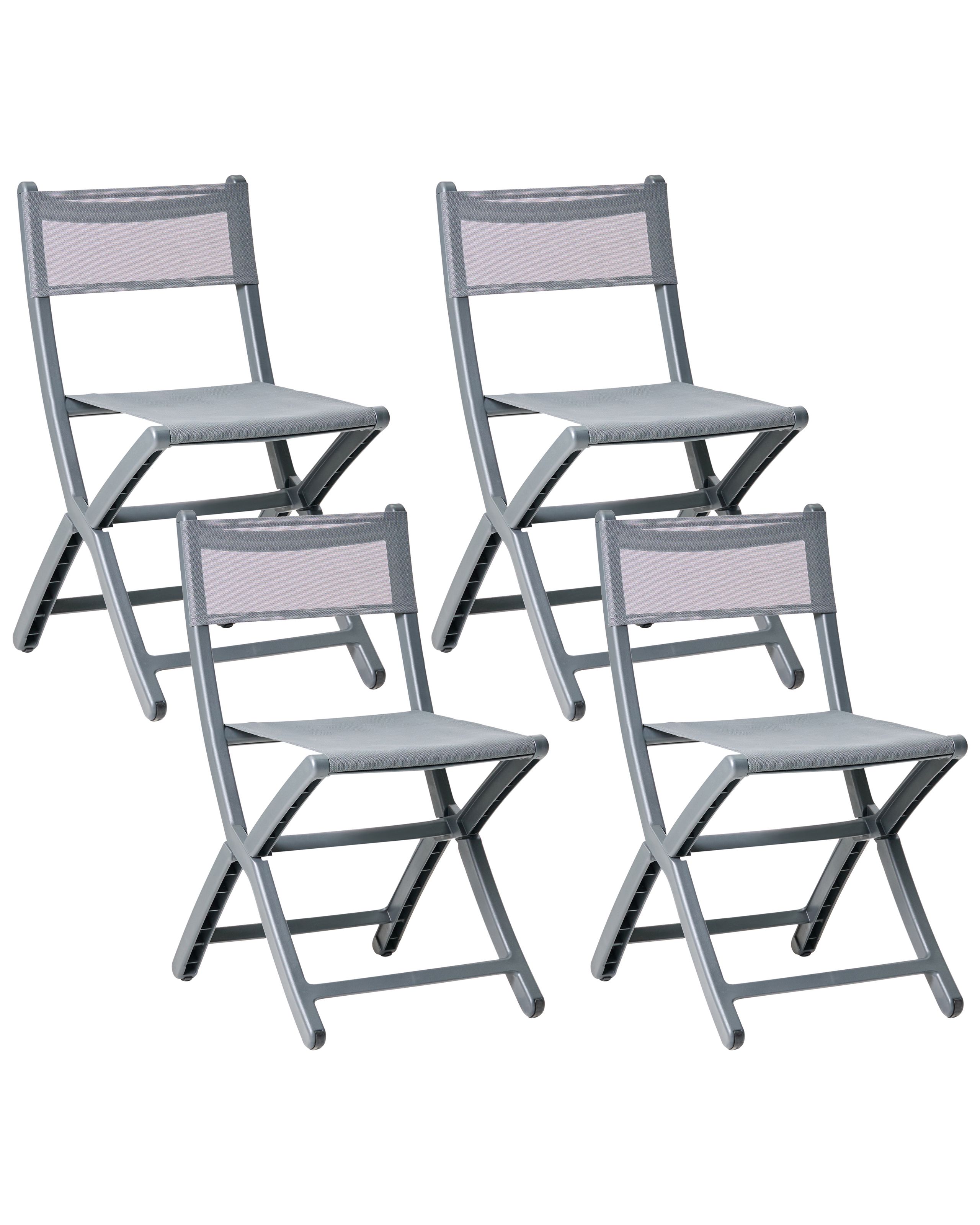 DOVENDEN Set of 4 Garden Chairs - Grey