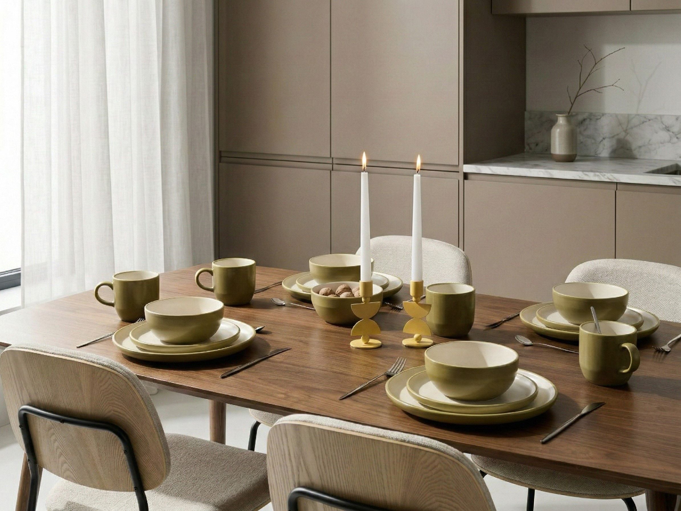 SAHIVO Dinner Set of 16 - Green