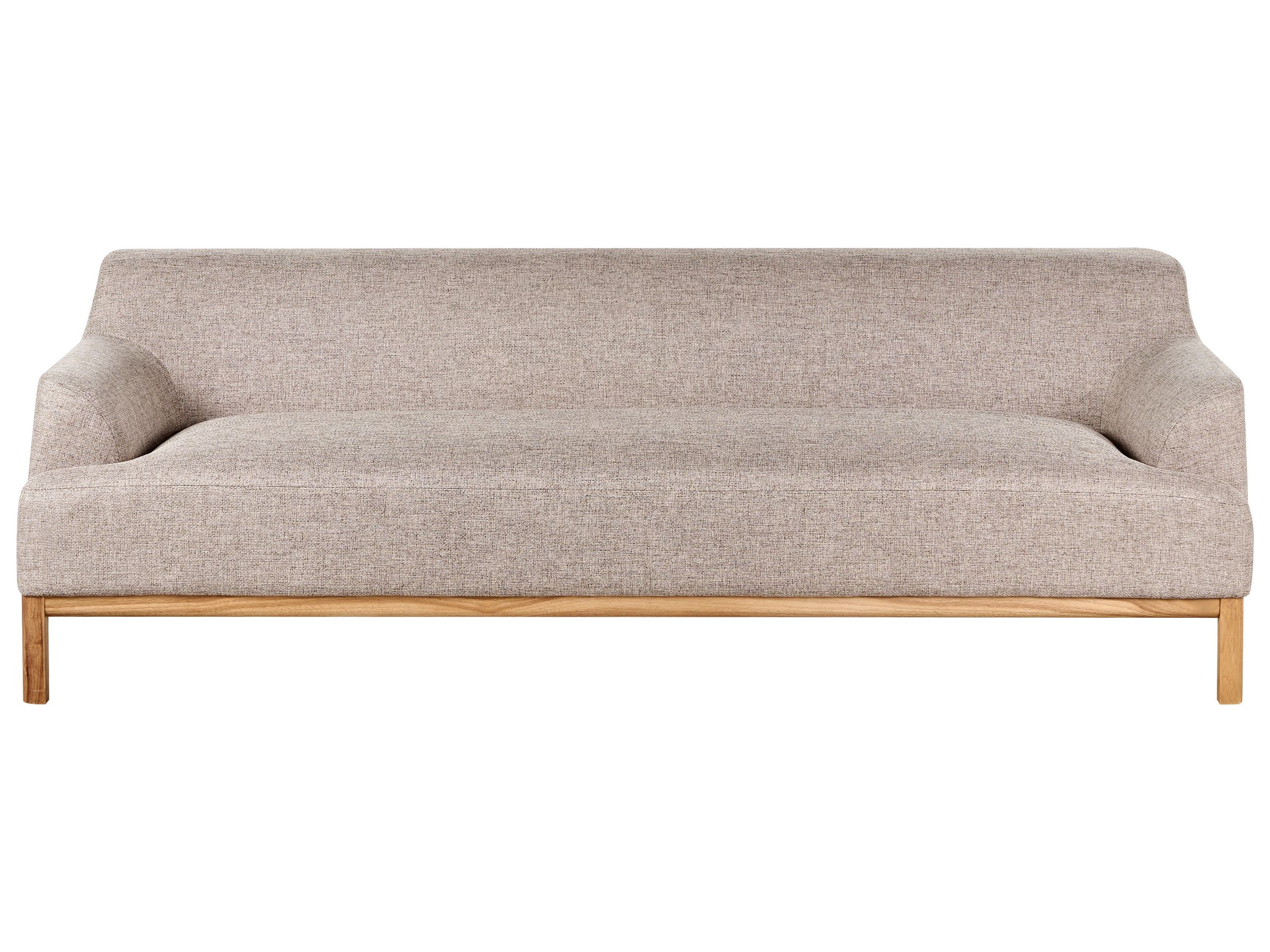 MARENZA Fabric 3 Seater Sofa - Light Brown