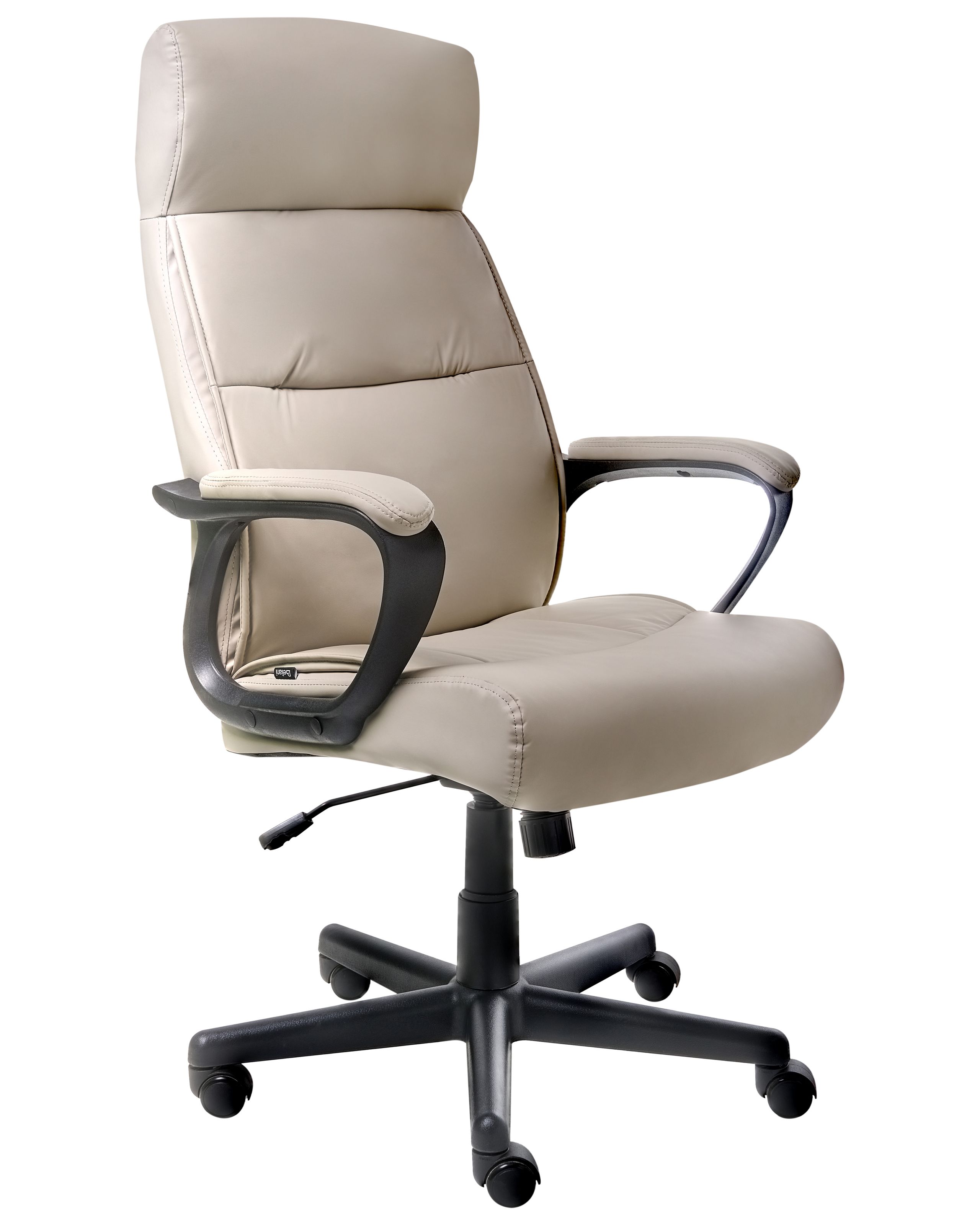 ORDSWELL Faux Leather Executive Office Chair - Beige