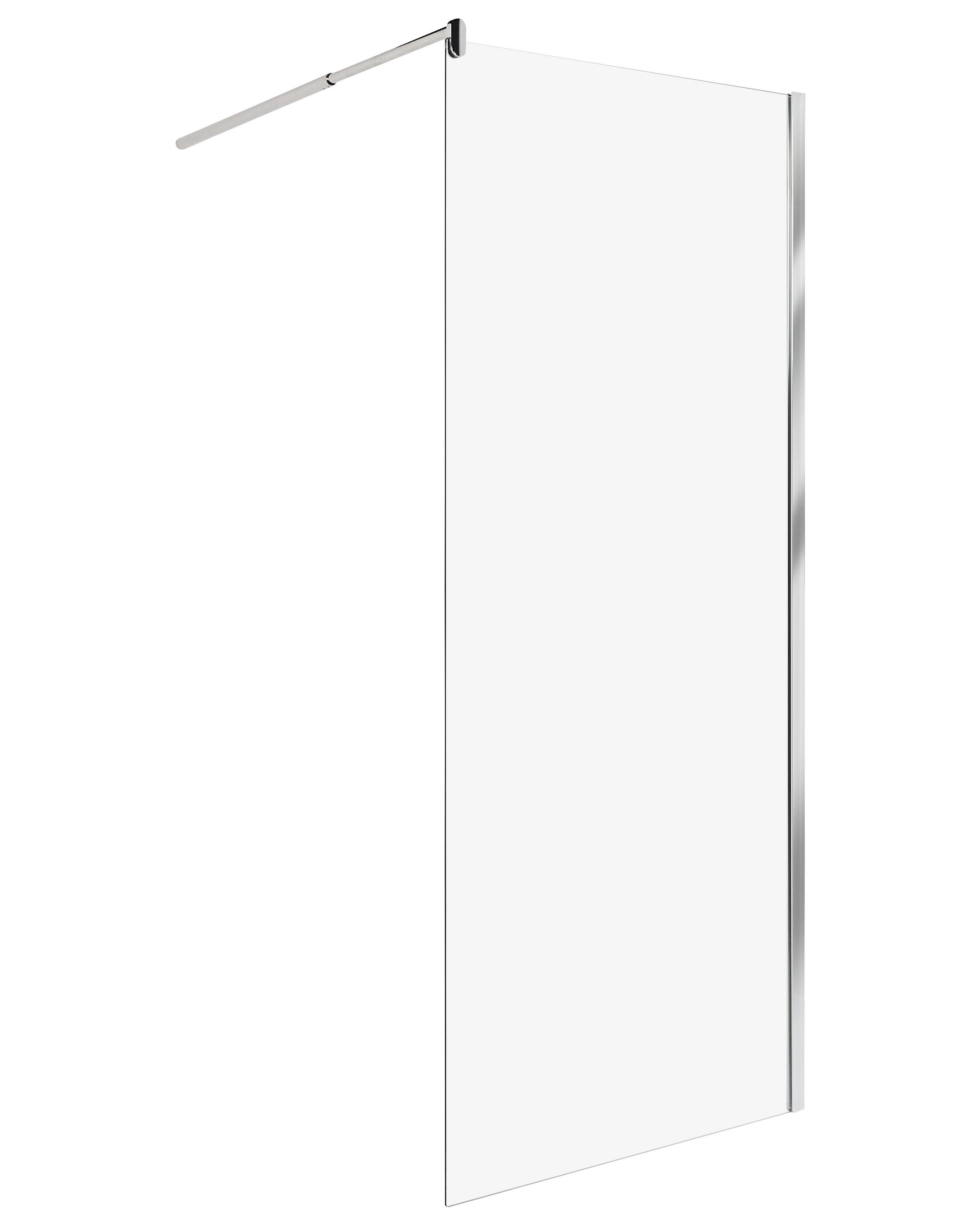 Shower Screen AHAUS 80 x 190 cm Silver