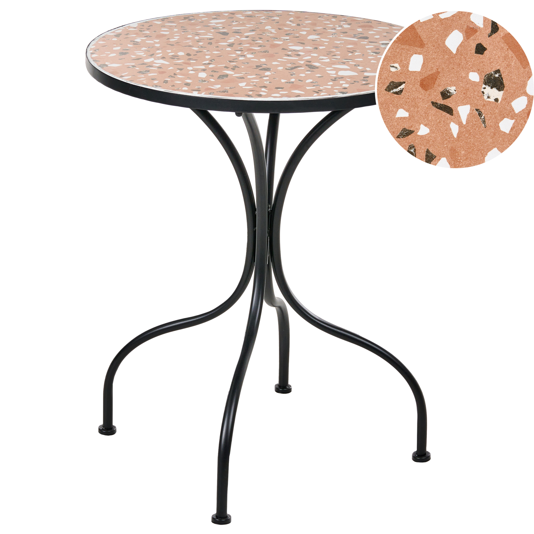 ADRANELLO Metal Garden Table - Black