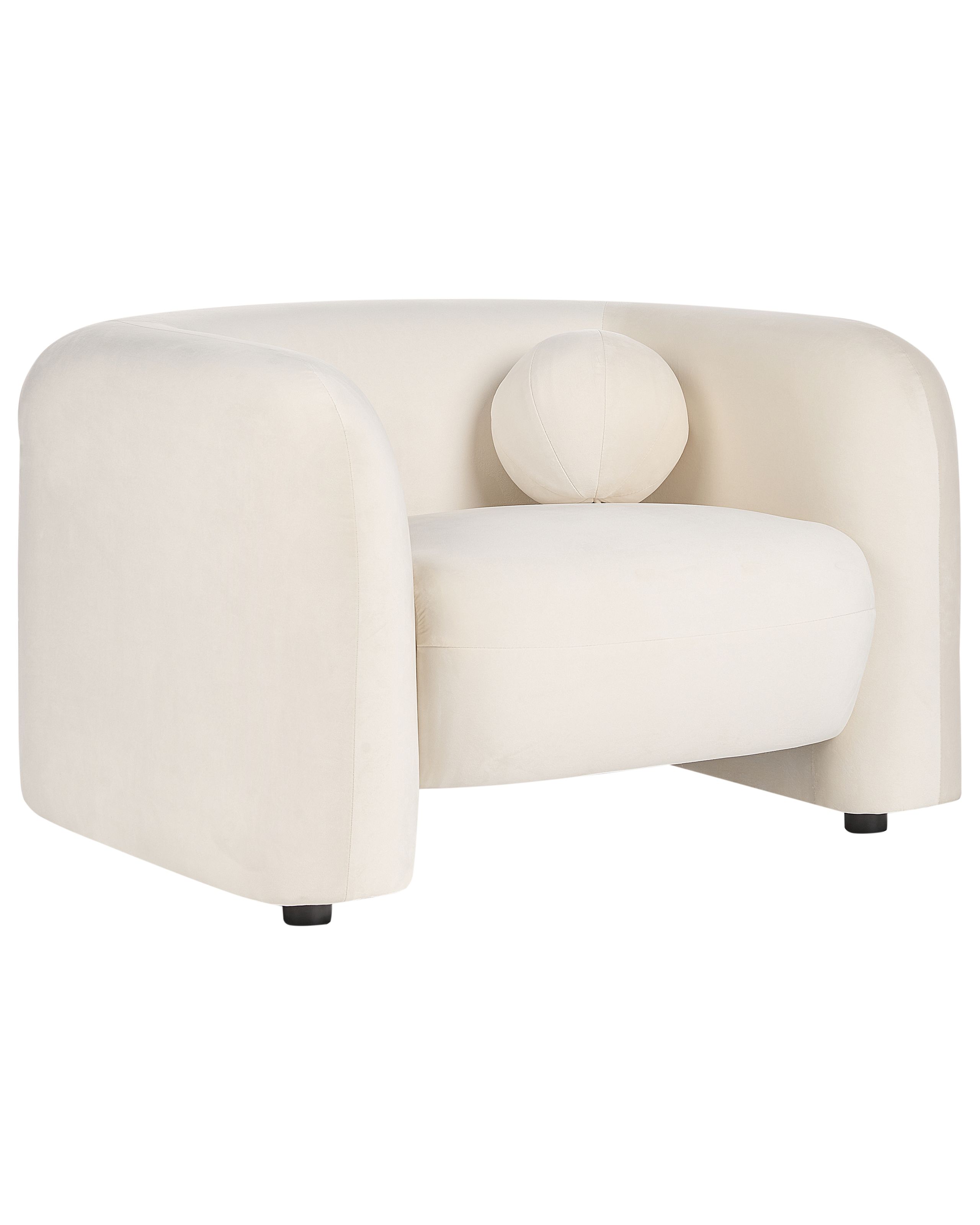 Armchair LEIREN Velvet Off-White