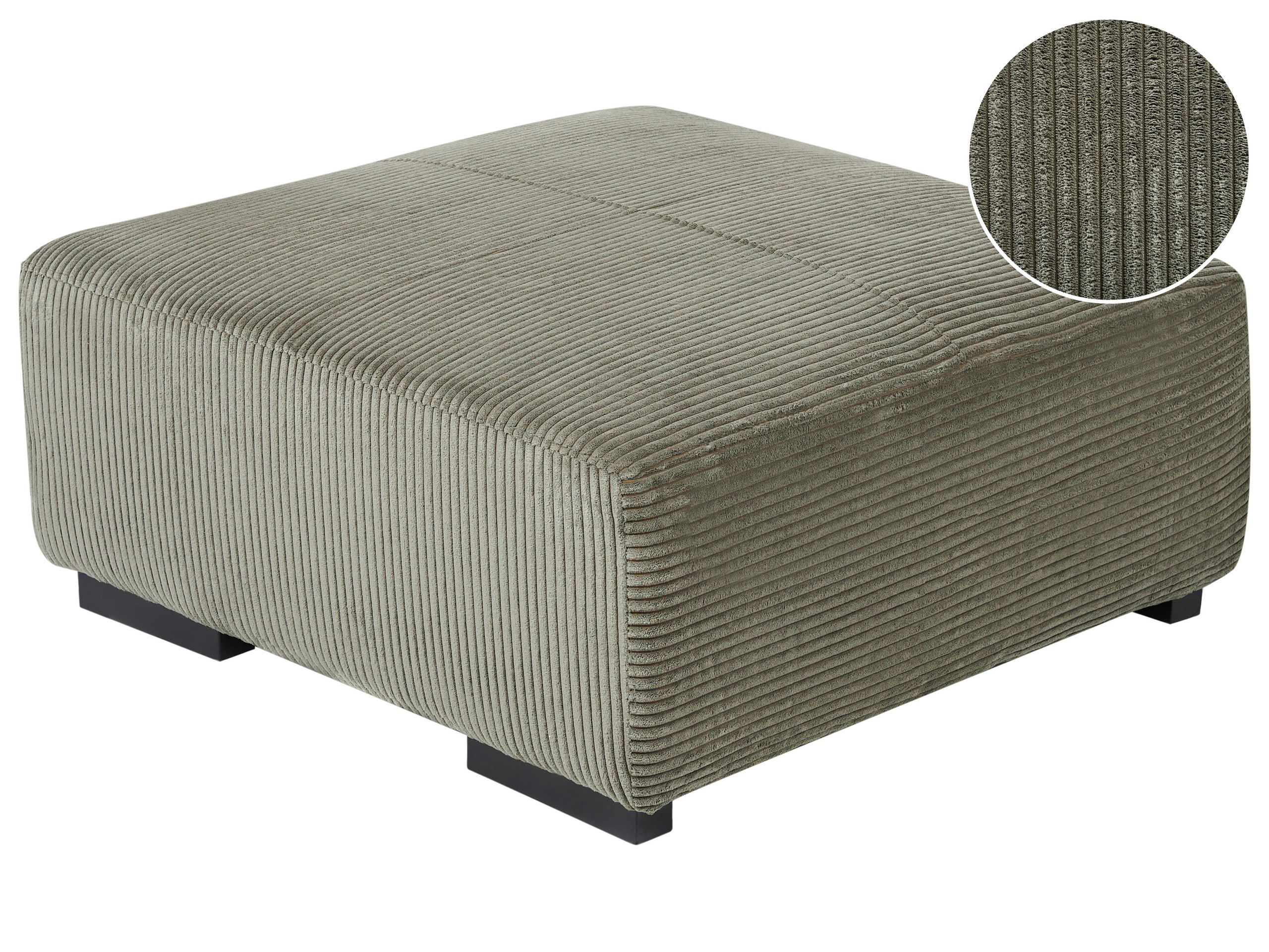 Ottoman LUNGO Corduroy Green