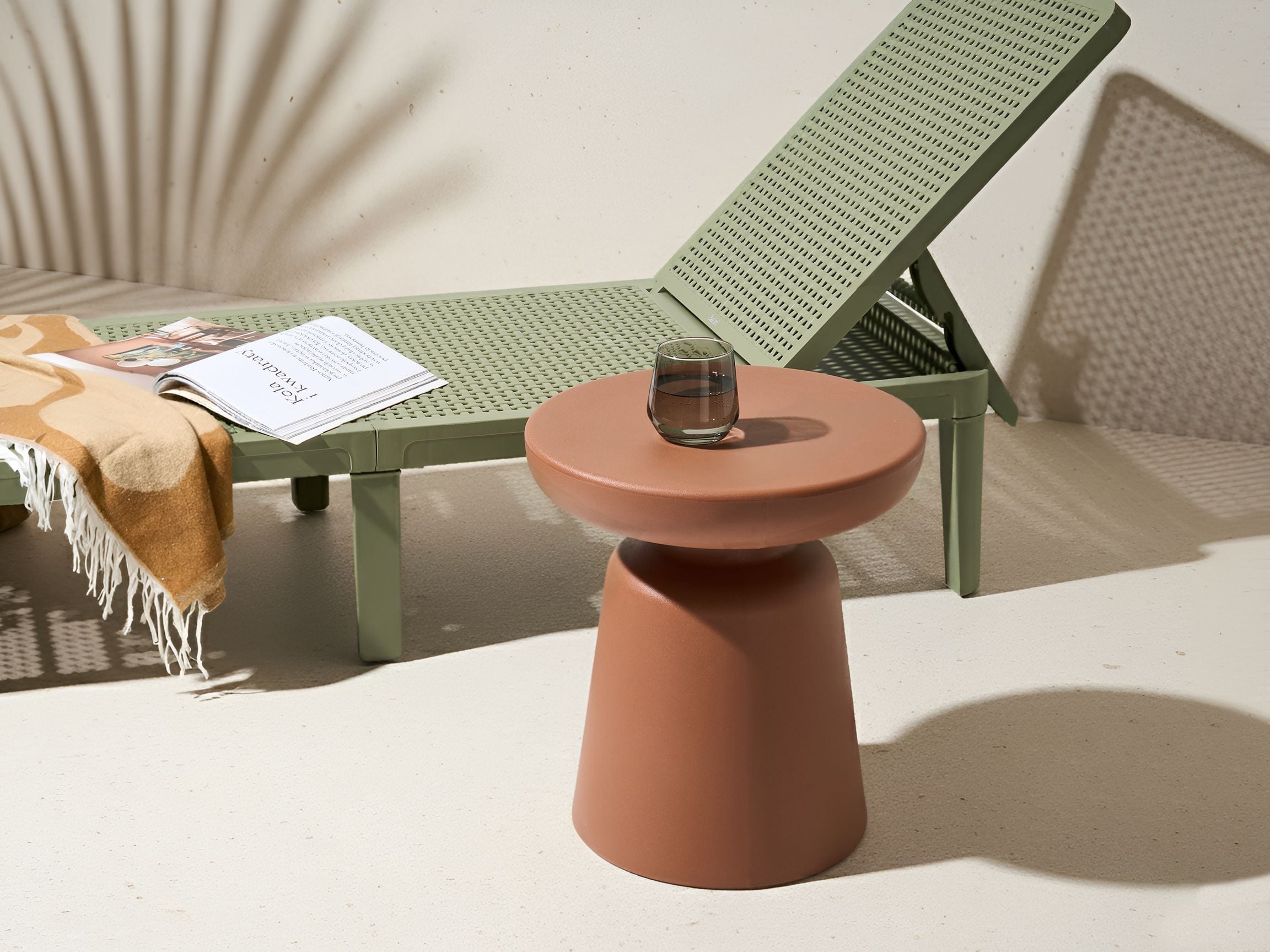 RAYARO Side Table - Golden Brown