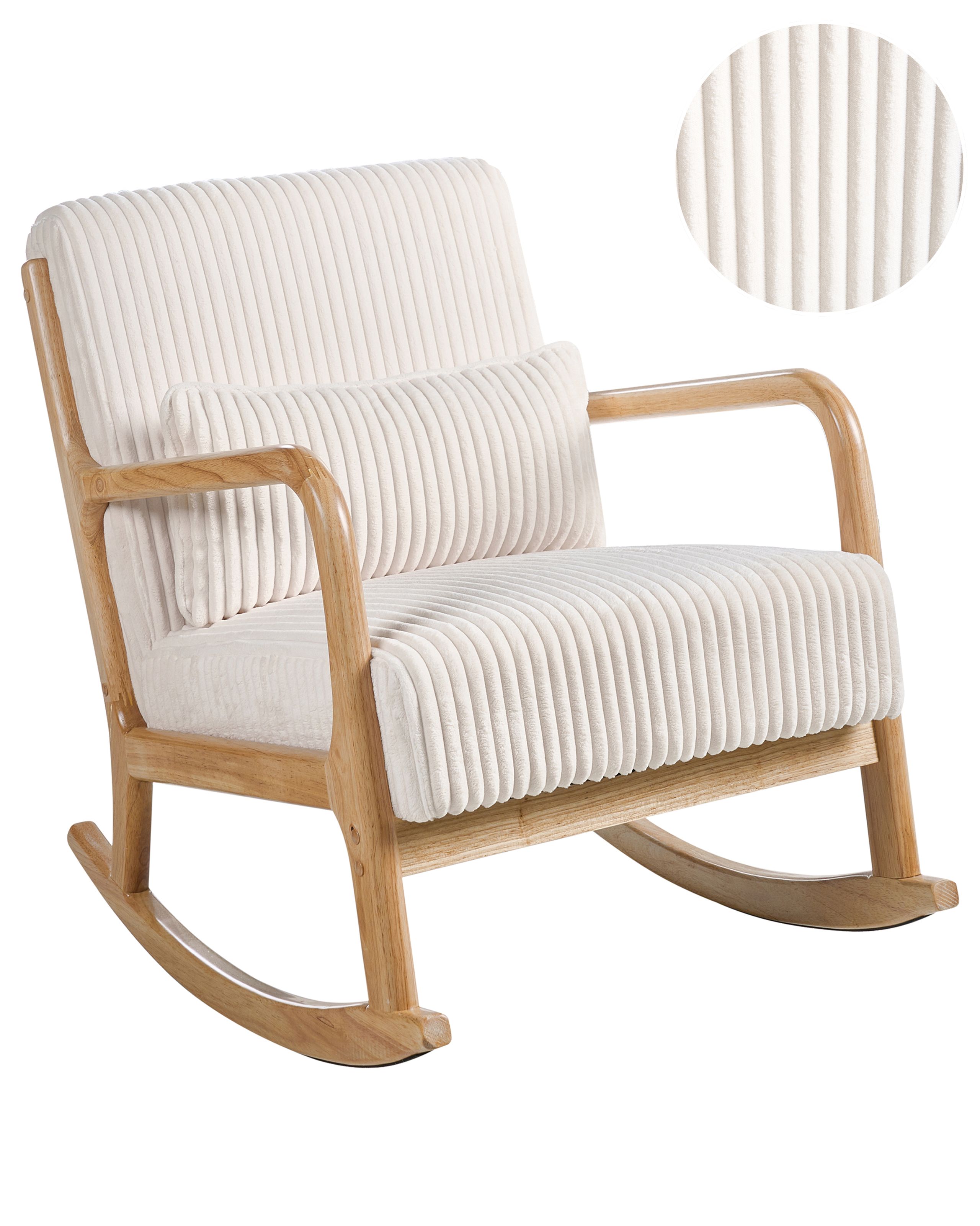 GREYCOMBE Fabric Rocking Chair - White