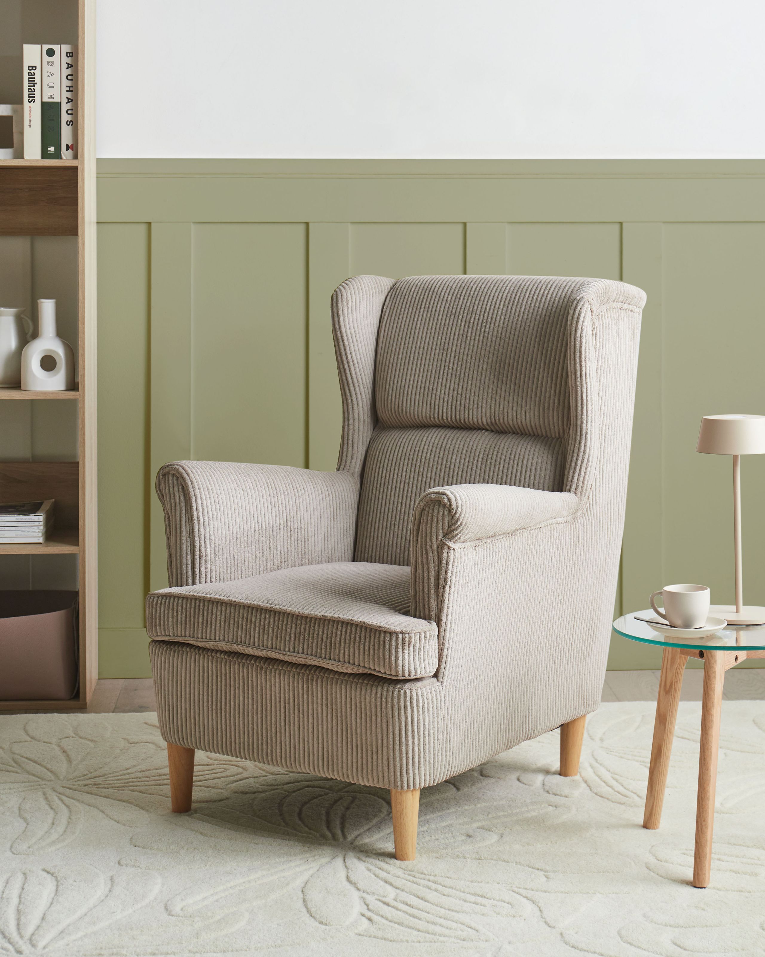 ABSONIA Corduroy Armchair - Beige