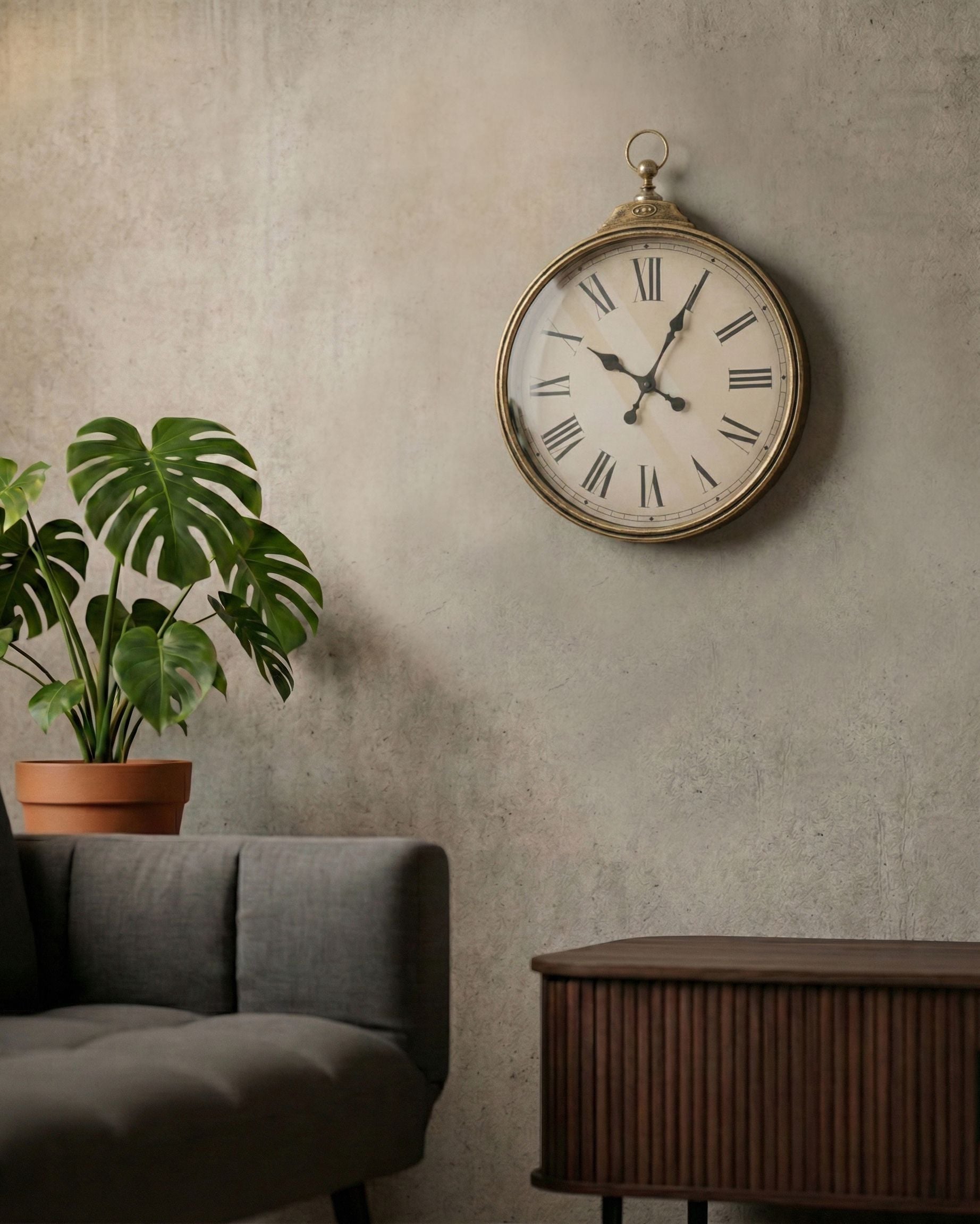 TERVANO Wall Clock - Gold