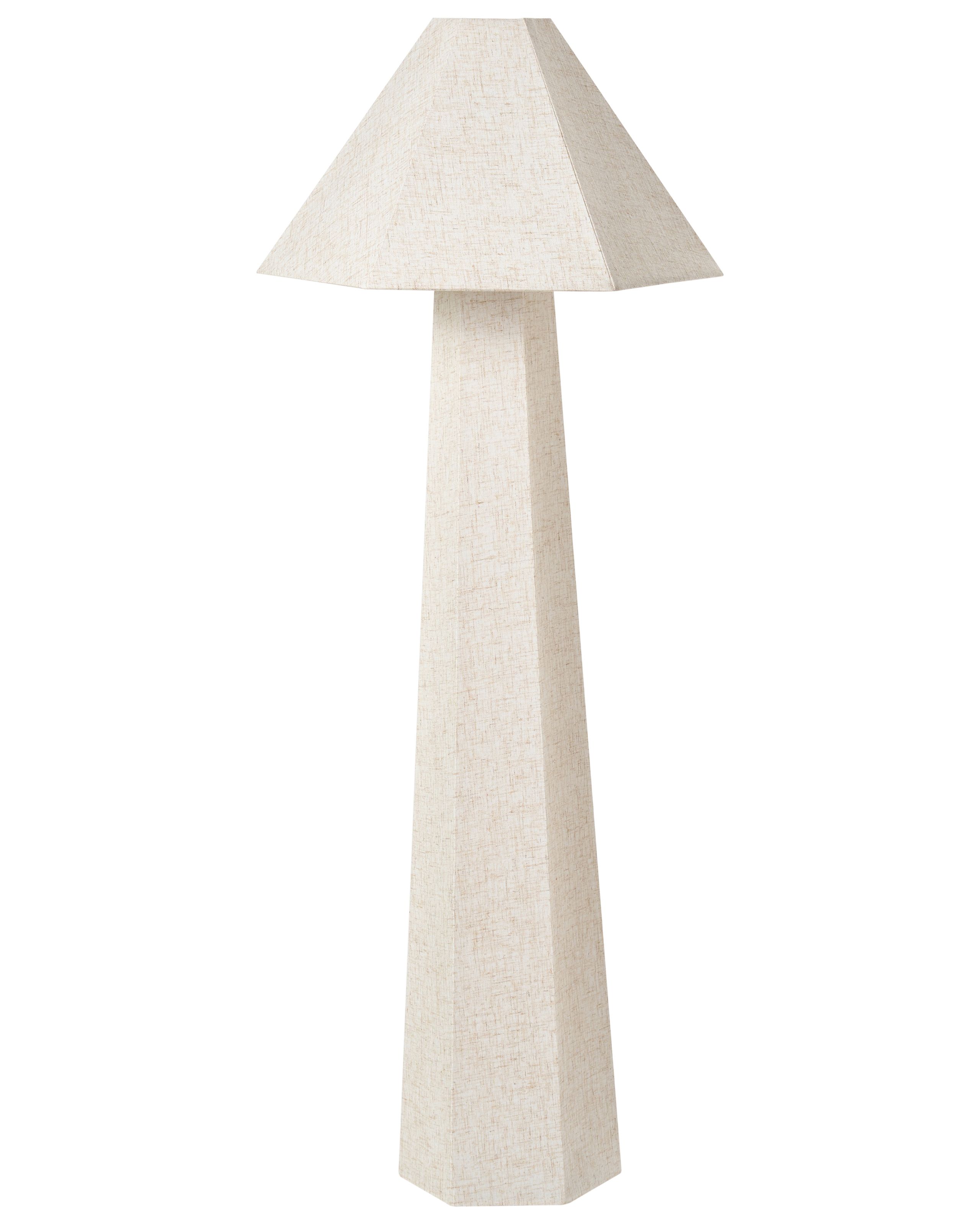 NEWBOROUGH Faux Linen Floor Lamp - Light Beige