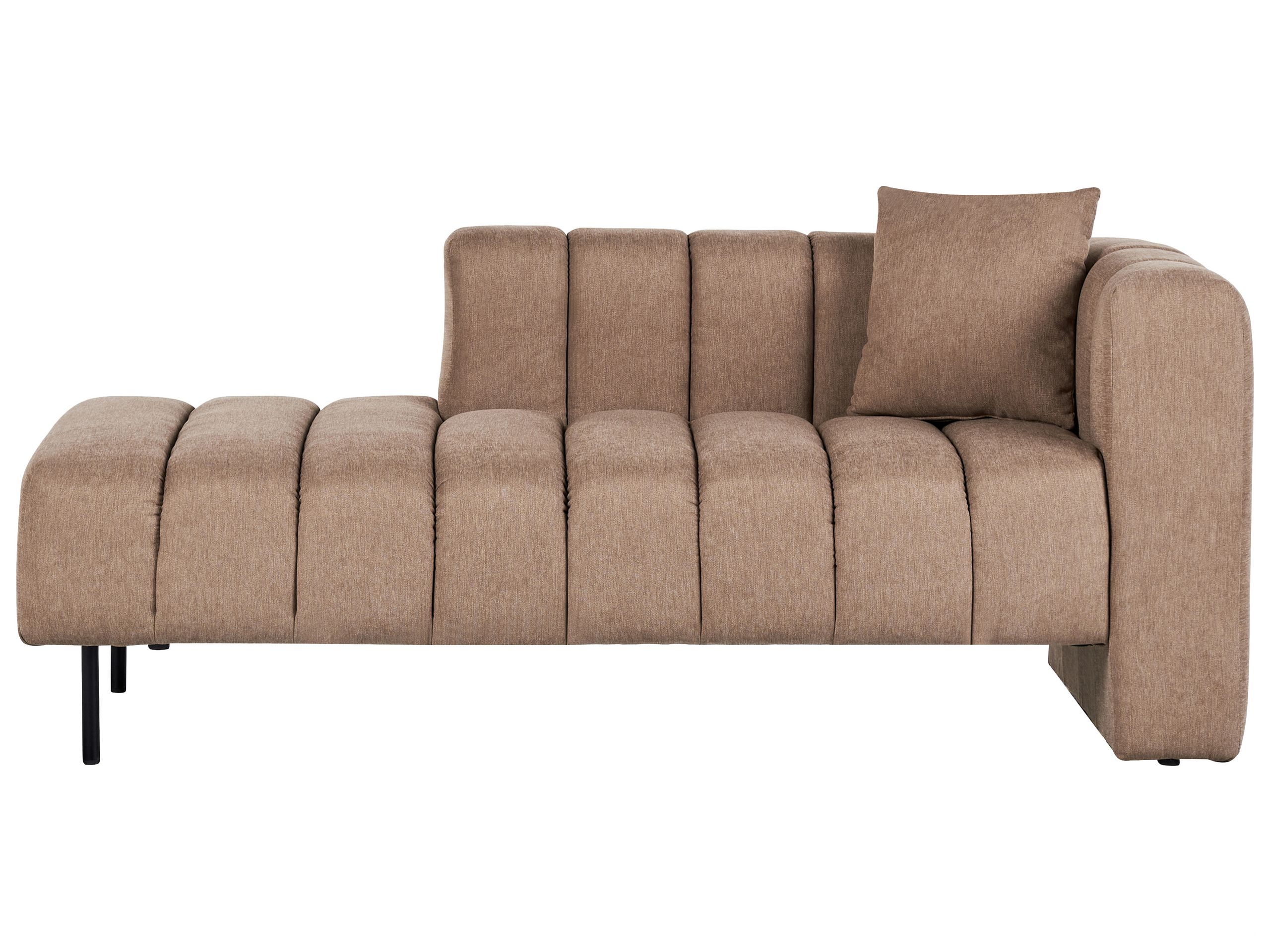 Right Hand Chaise Lounge Light Brown LANNILS