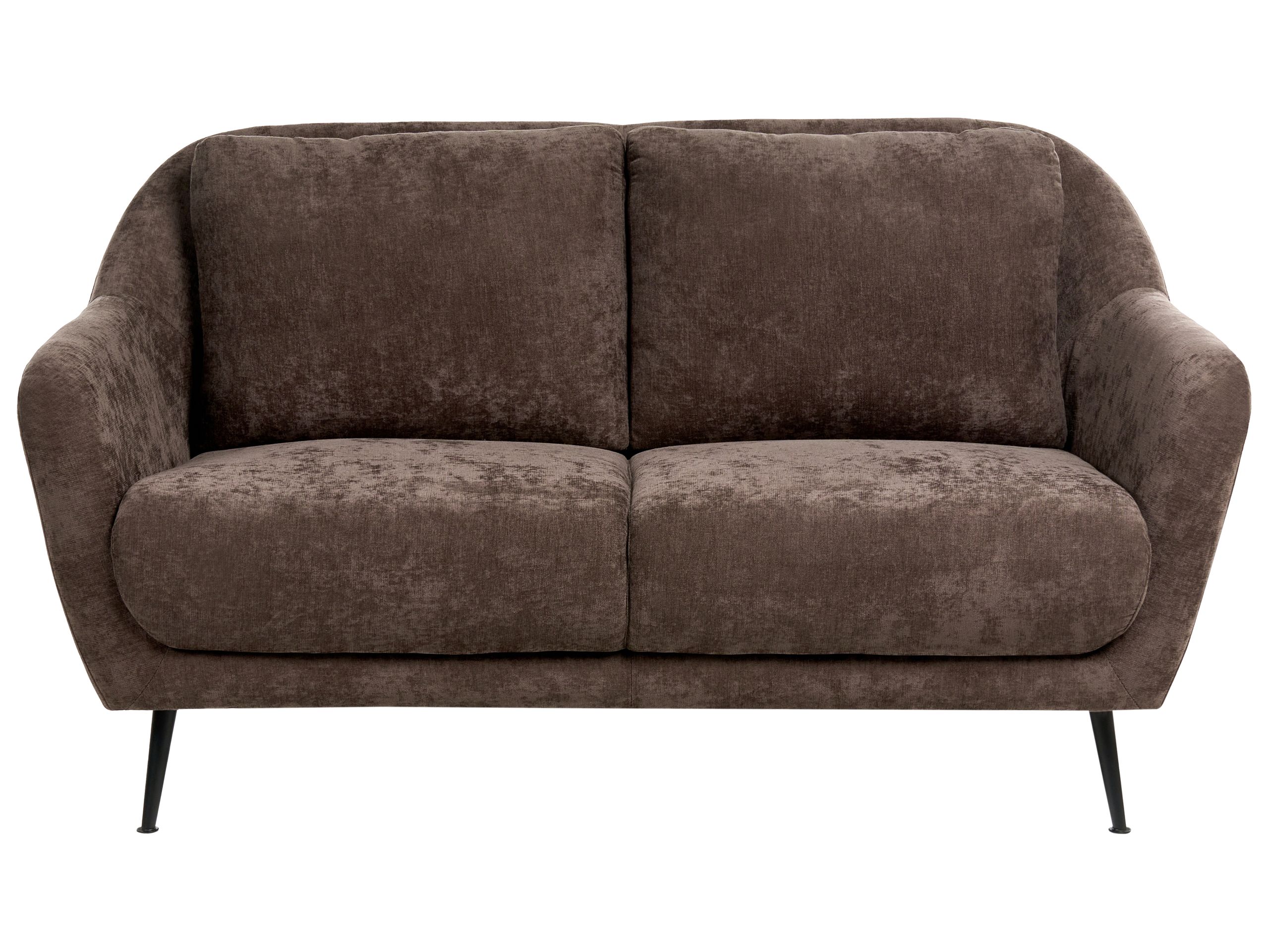 CLIFTONWELL Chenille Fabric 2 Seater Sofa - Dark Brown