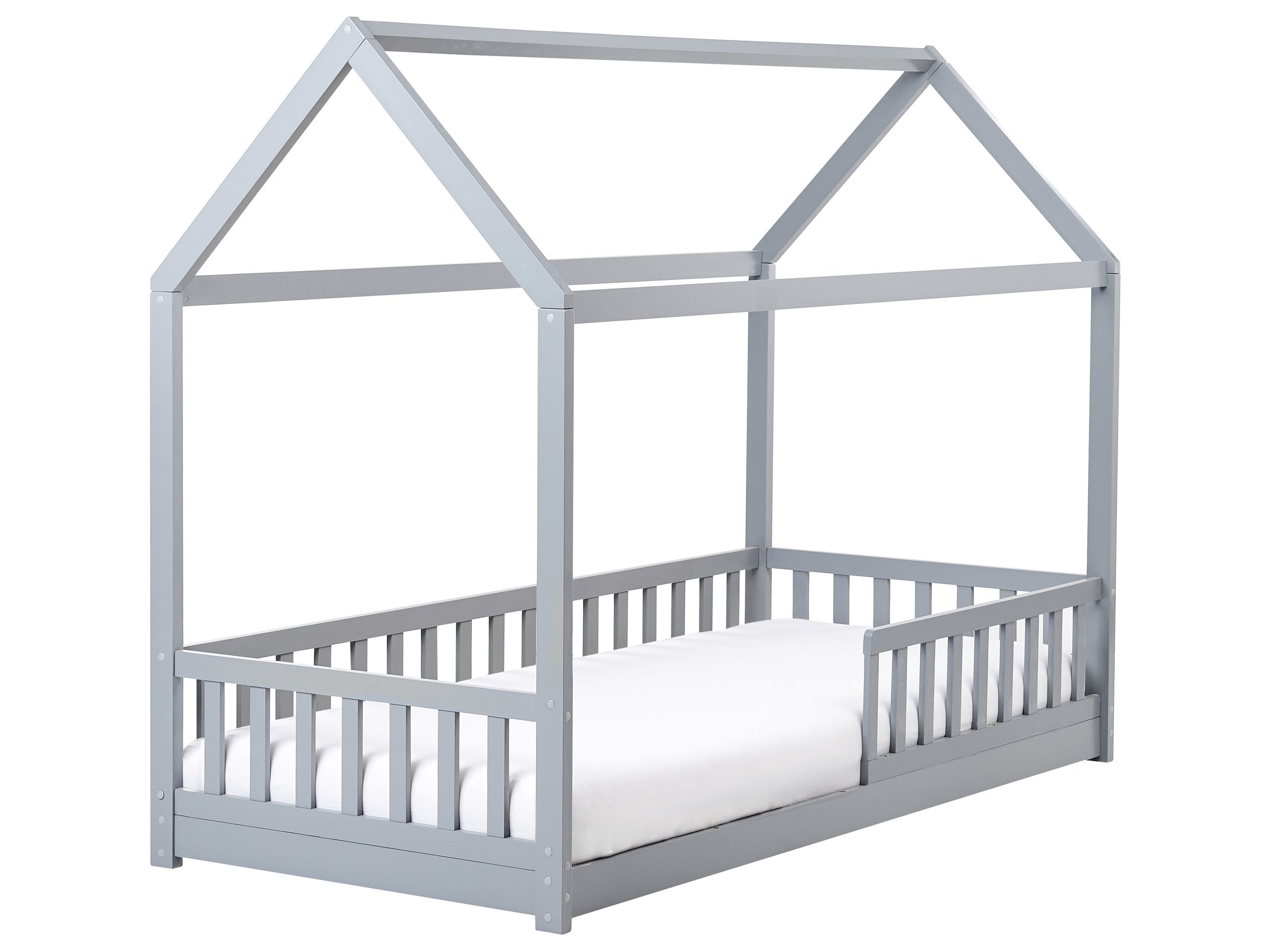 KOSAYE Kids Bedframe Pine Wood 90 x 200cm EU Single Bed Grey