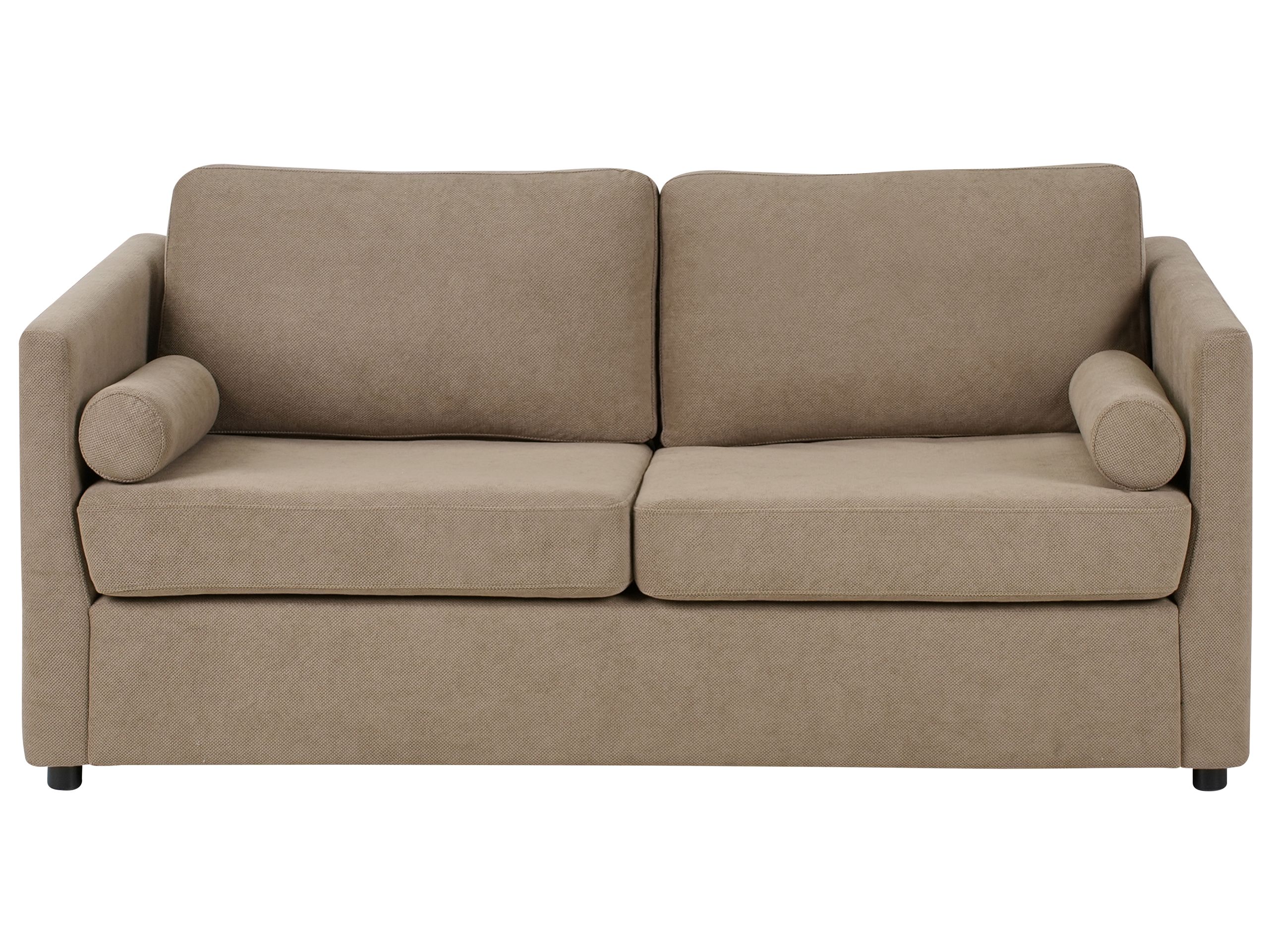2 Seater Sofa Bed - BERGEN Polyester Brown