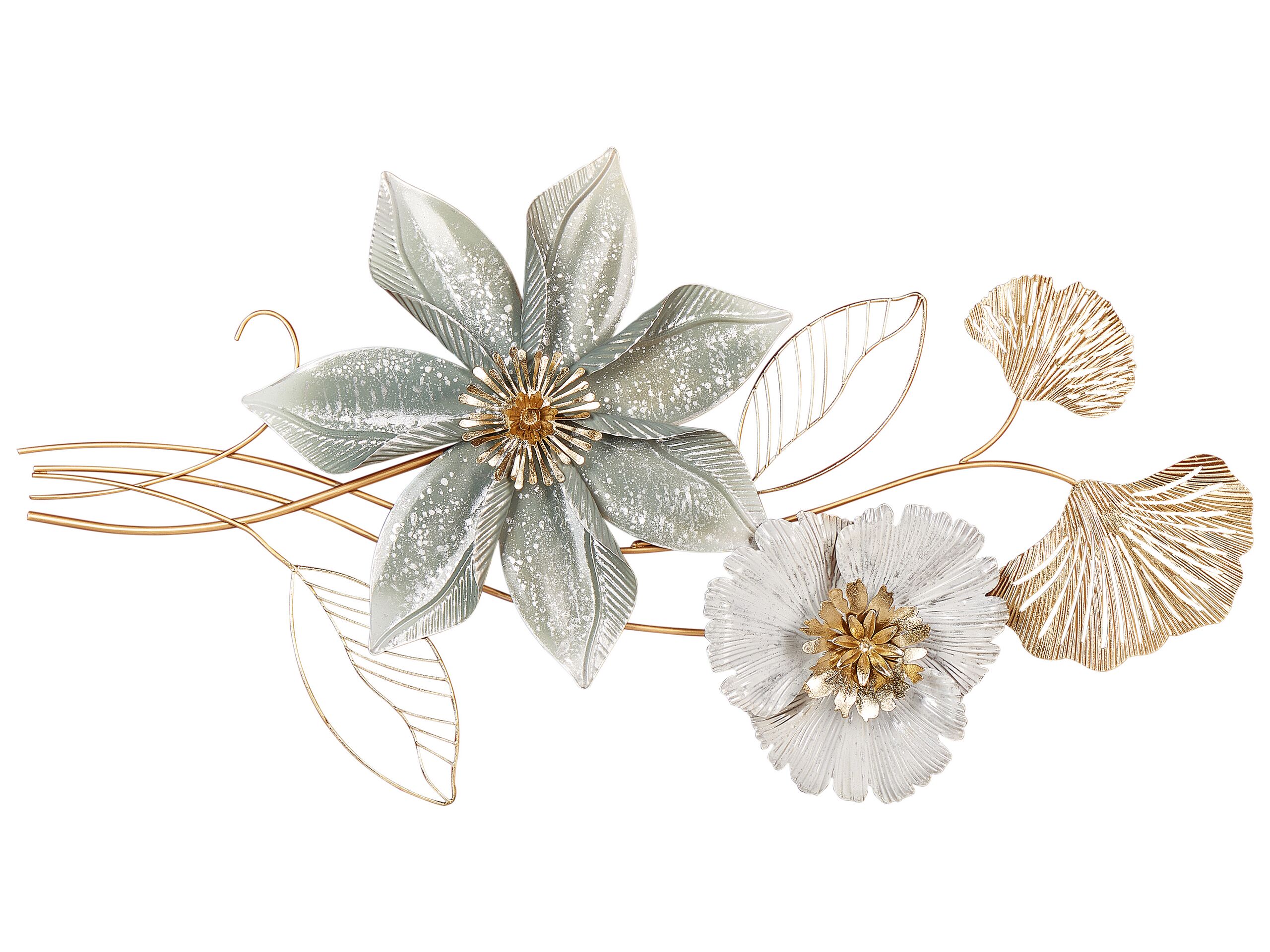 Wall Decor Flower EUROPIUM Metal Gold 46 cm