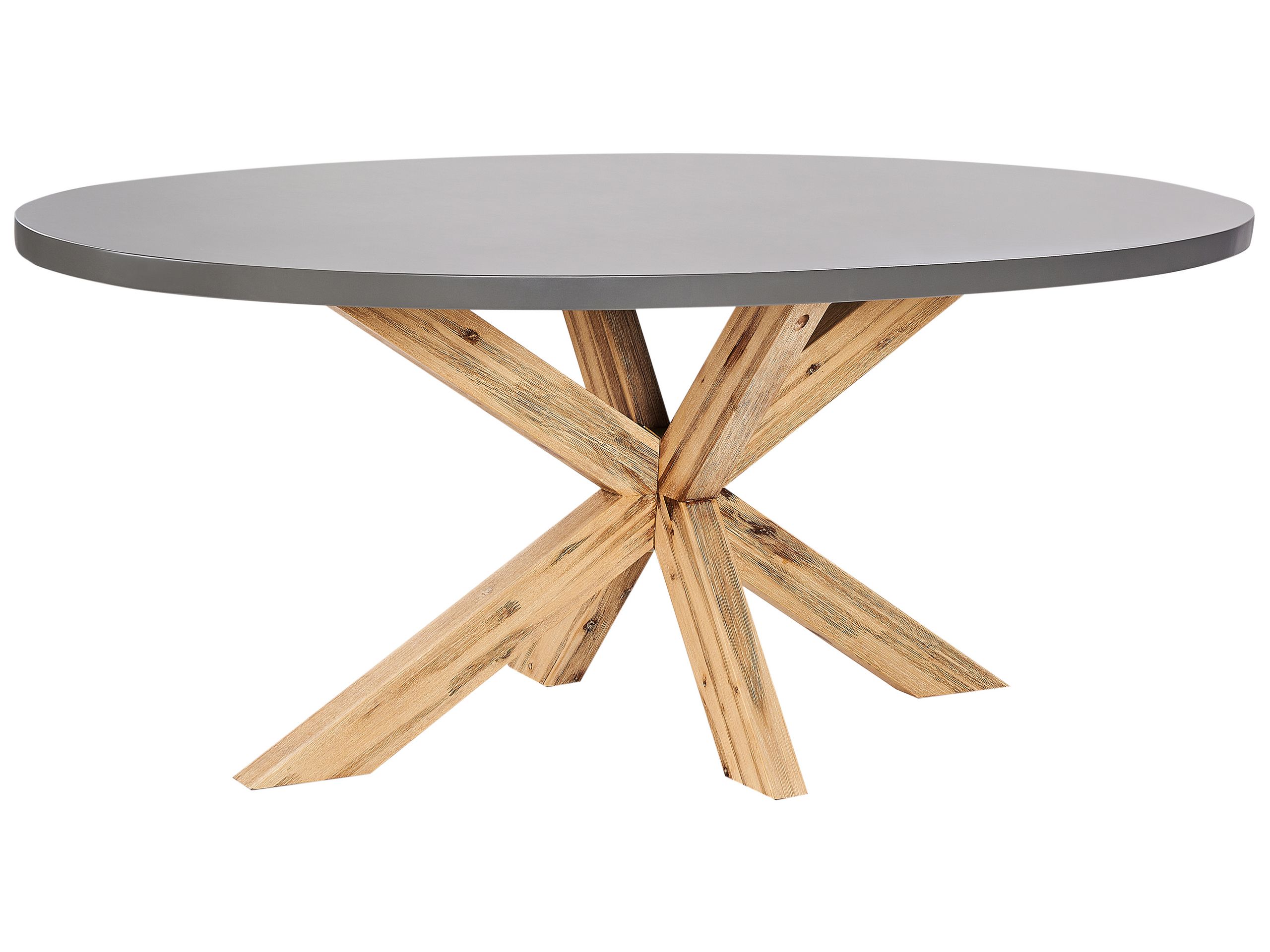 Concrete Garden Table 190 x 100 cm Grey ORISTANO