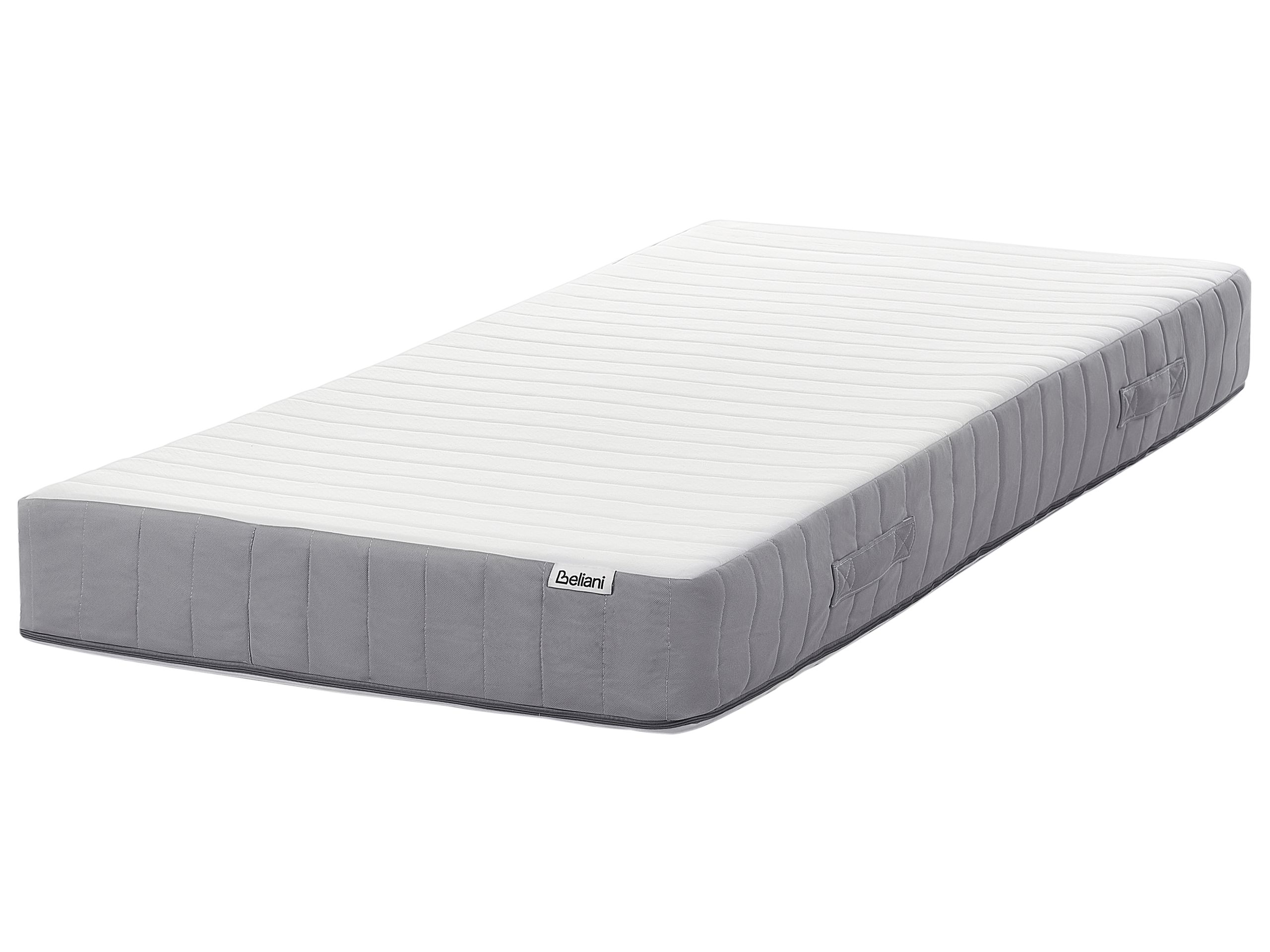 POUFFY Memory Foam Pocket Spring Mattress Medium 90 x 200cm EU Single - White with Grey