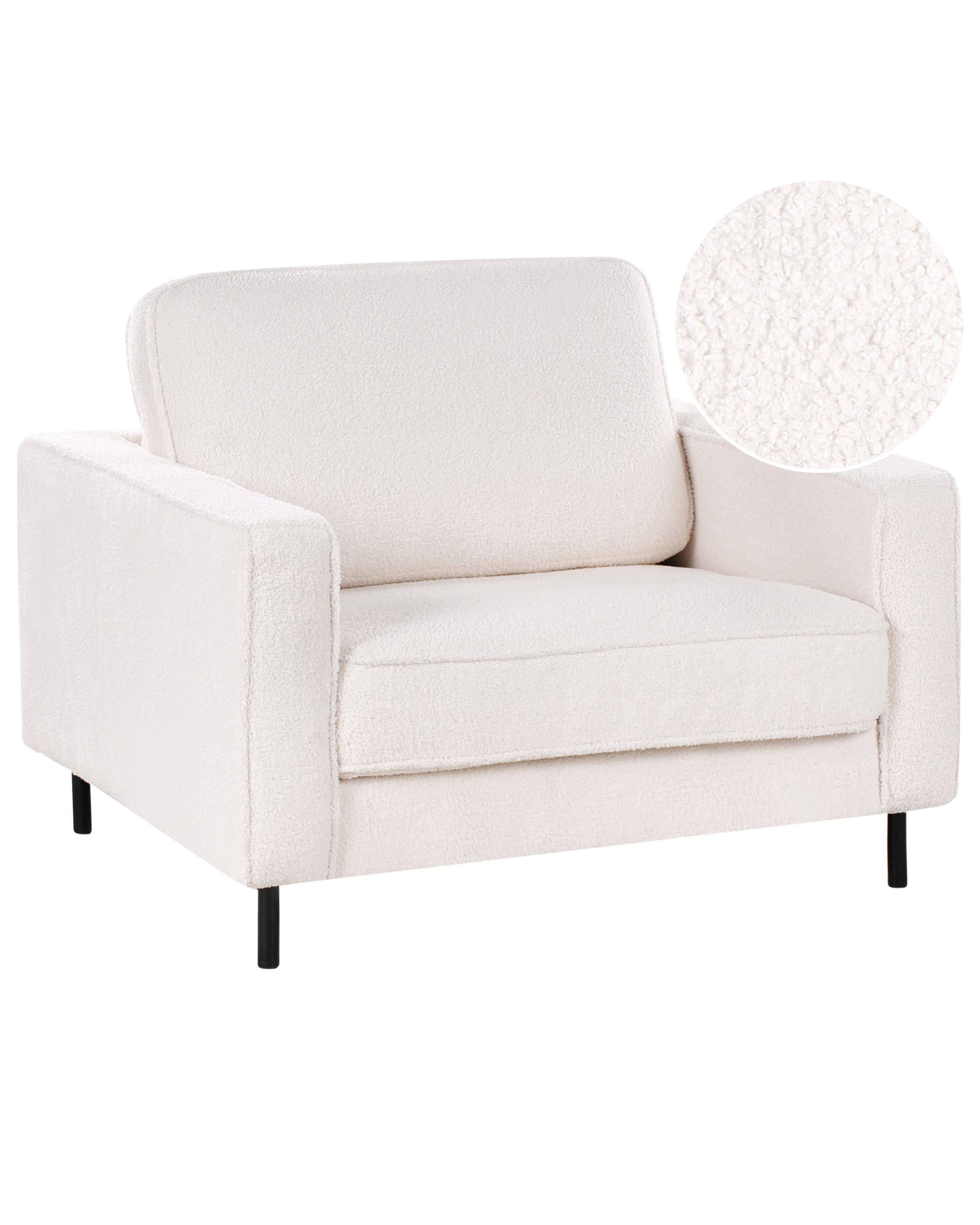 Armchair SAVALEN Boucle White
