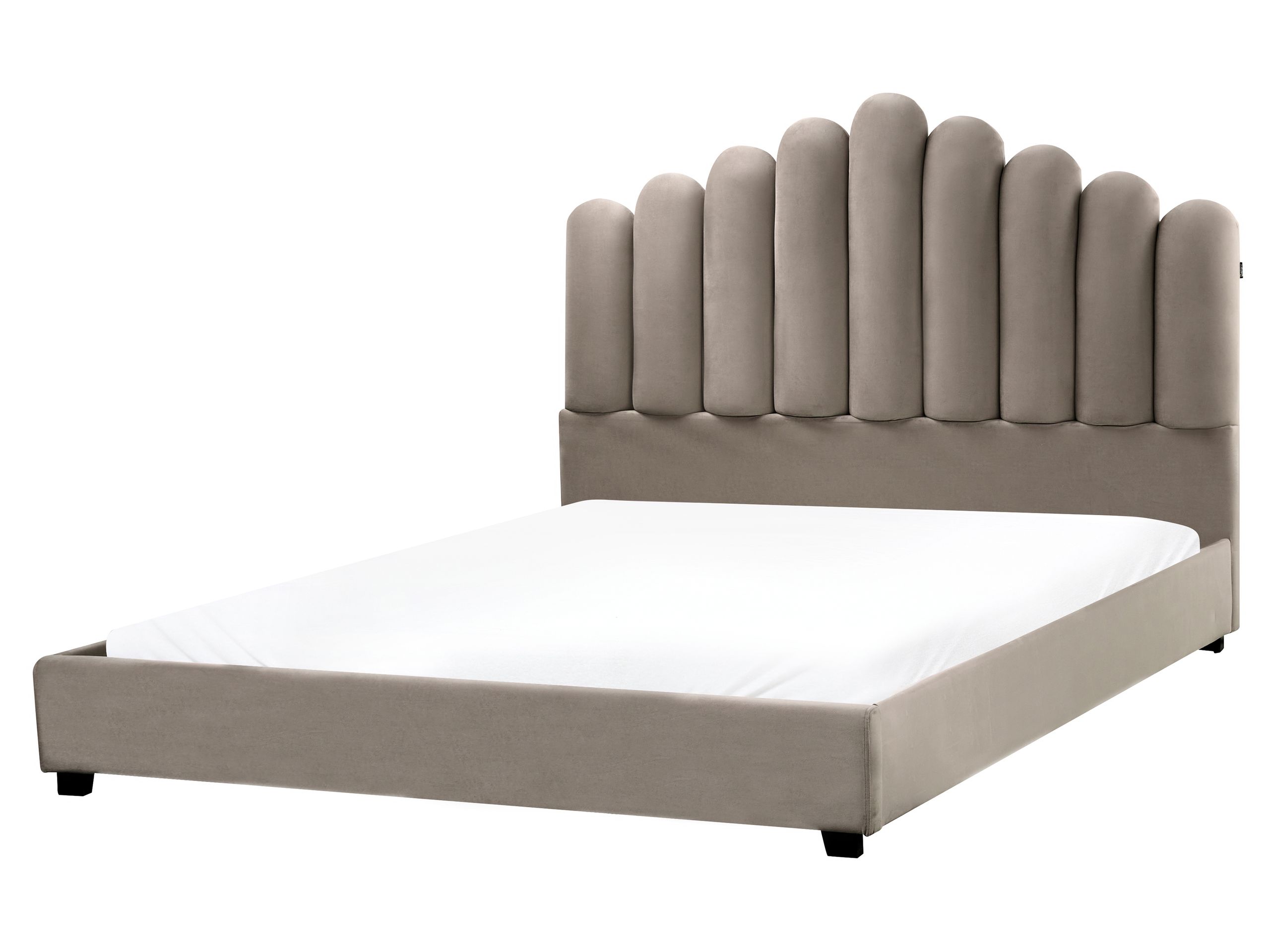 CINVENNES Waterbed Velvet 160 x 200 cm (EU King Size) Taupe