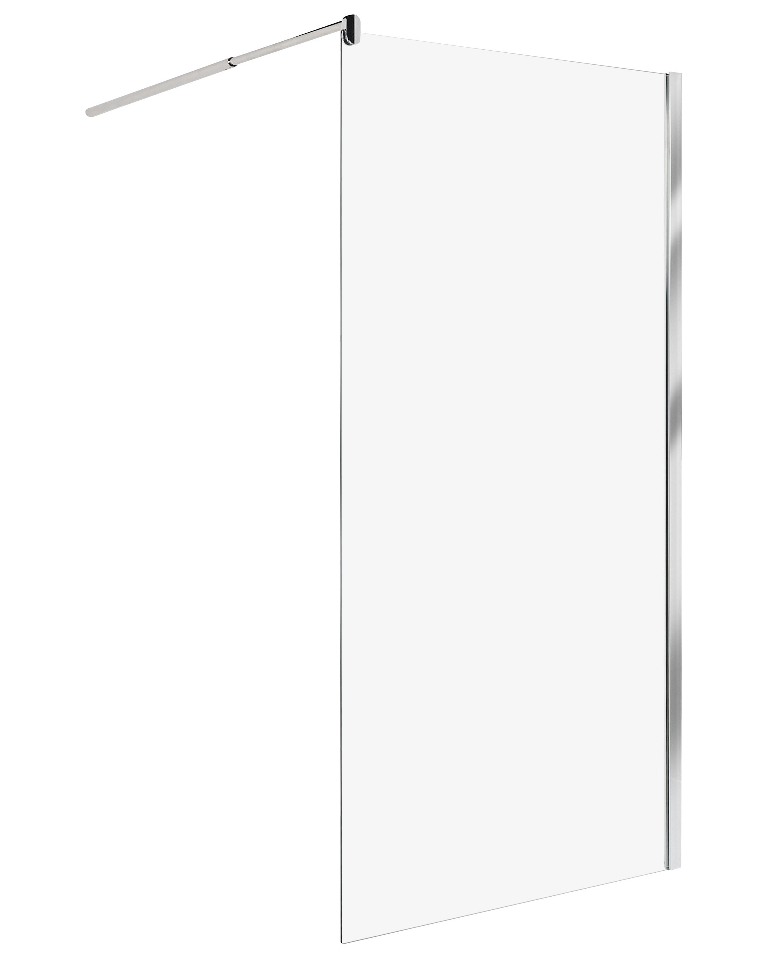 Shower Screen AHAUS 100 x 190 cm Silver