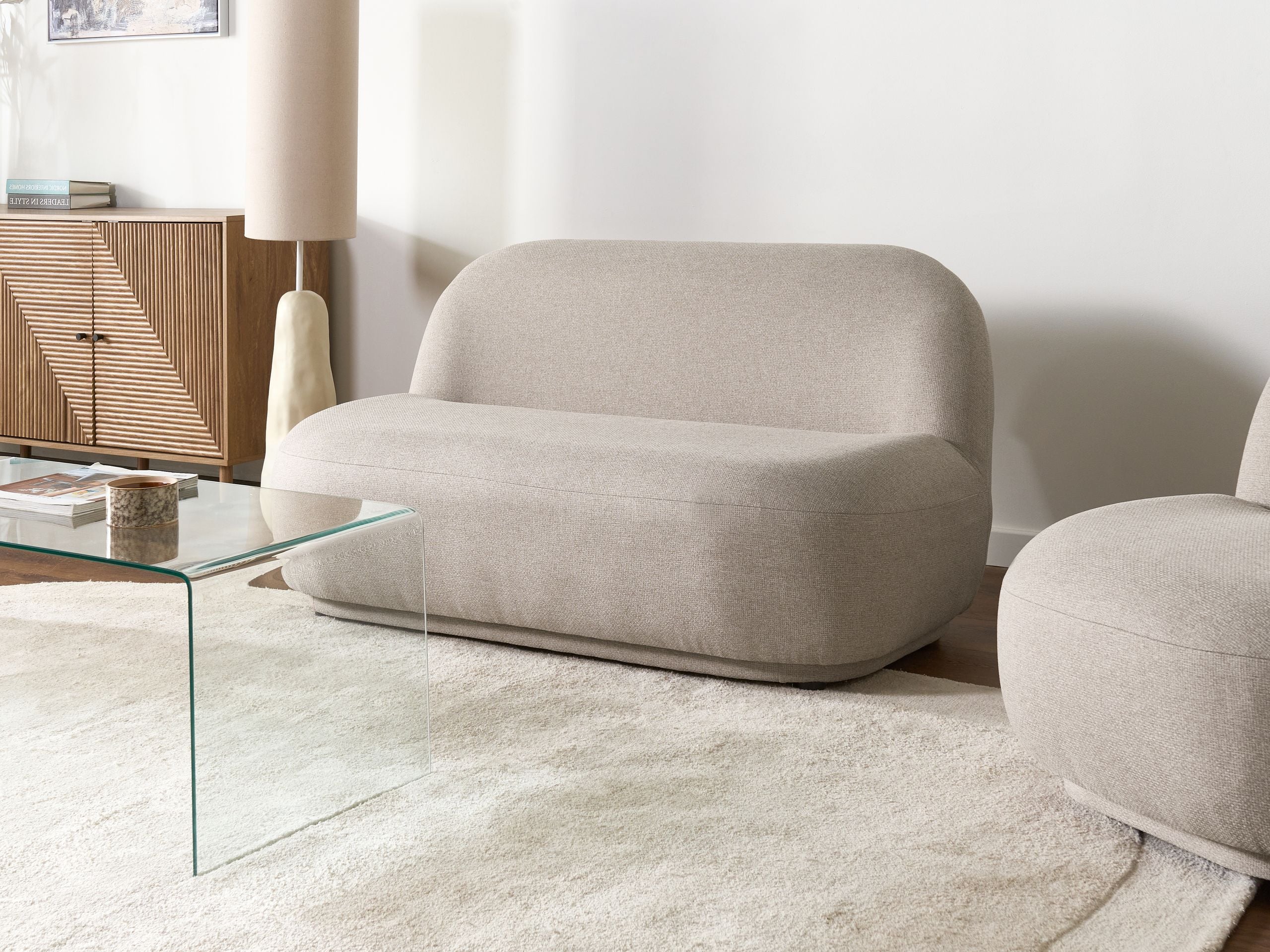 BALEWO Fabric 2 Seater Sofa - Beige