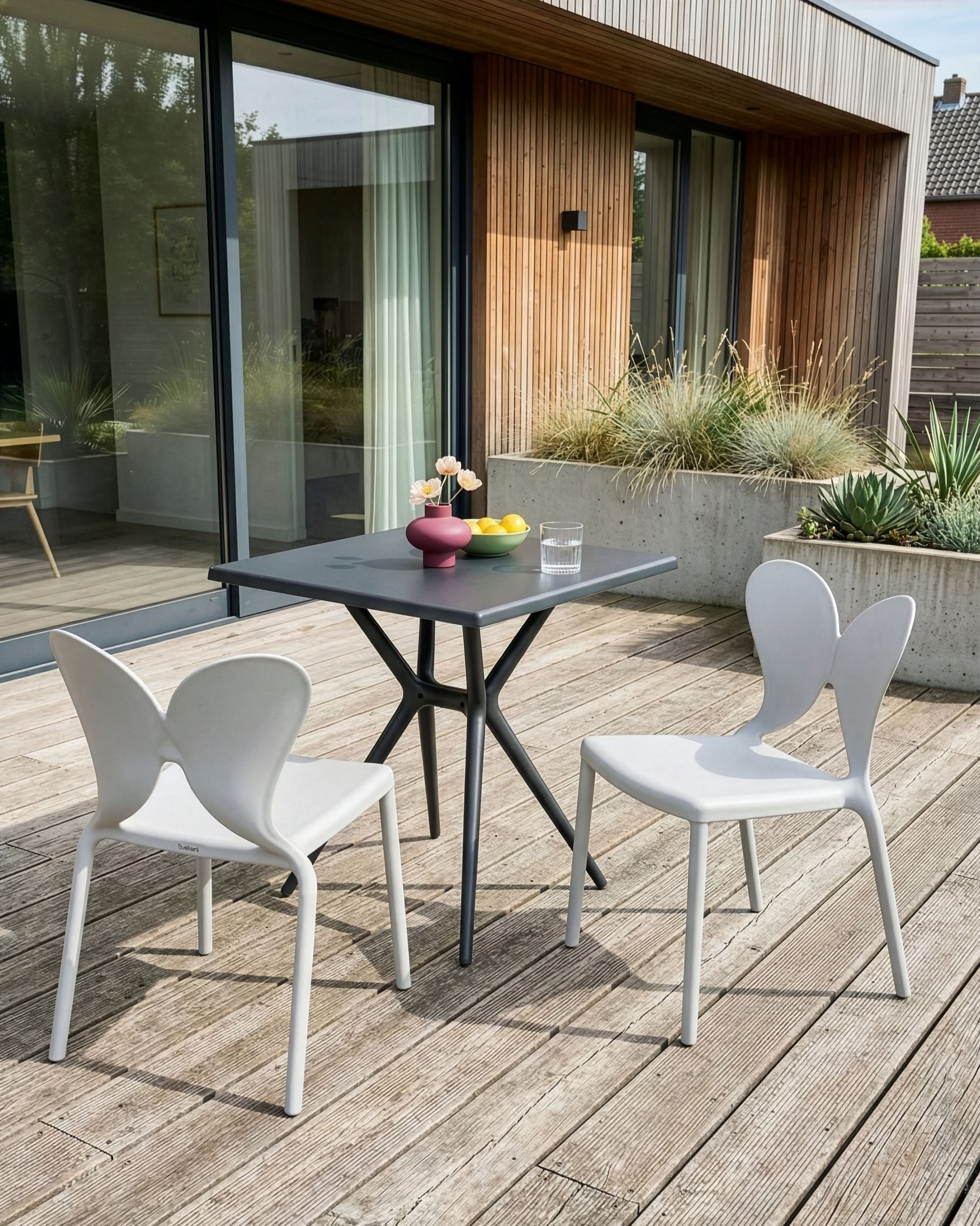 PENDLETON Garden Chairs Set of 2 - Light Grey