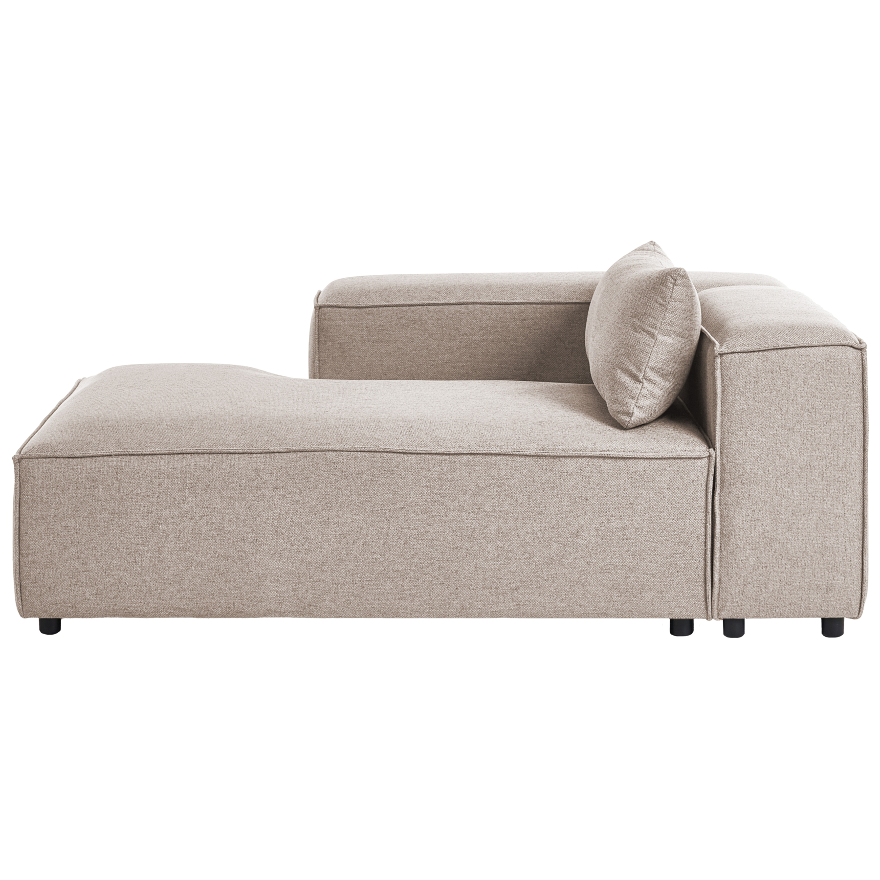 COMLEIGH Fabric Right Hand Chaise Lounge - Light Brown