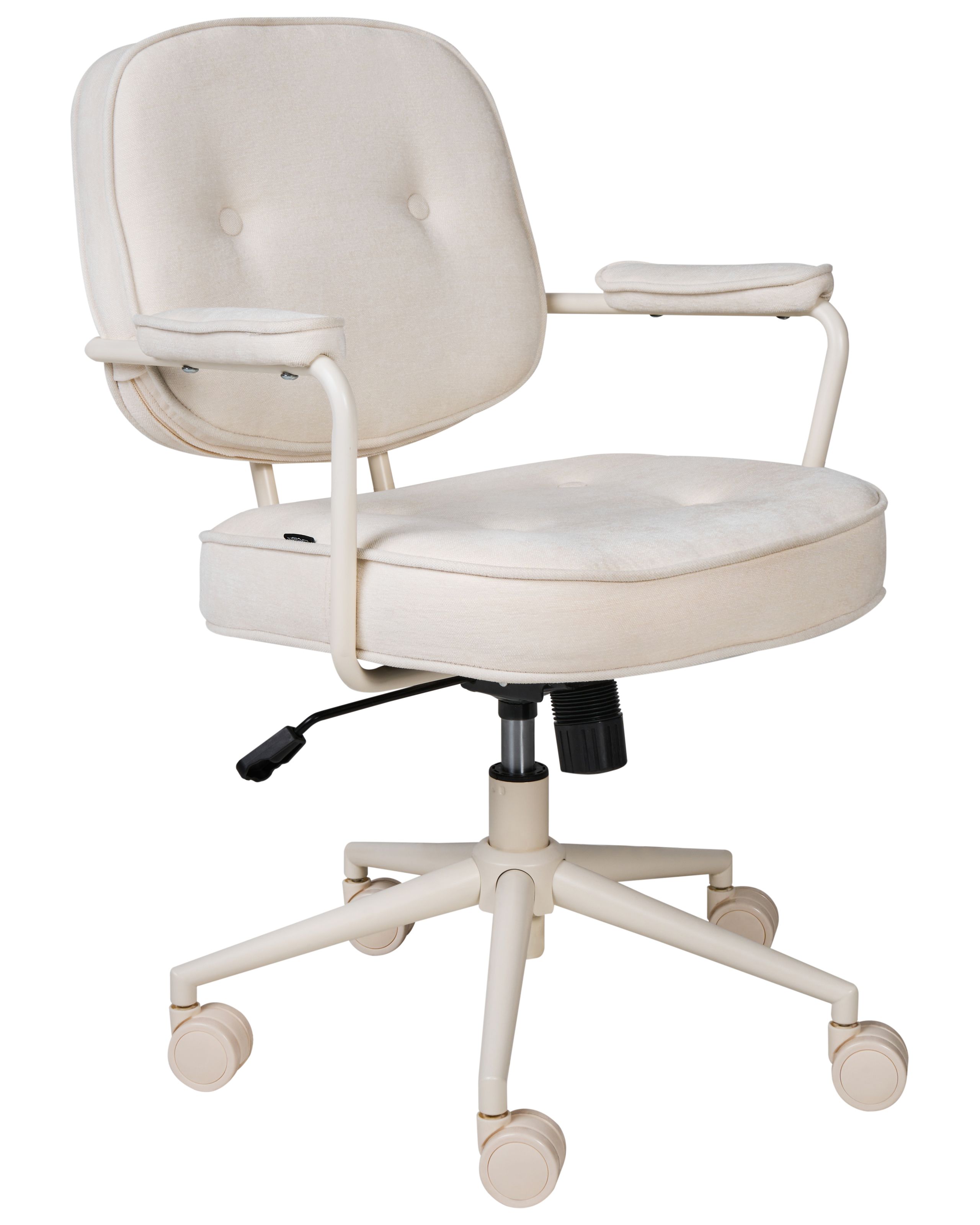 KENSFORD Fabric Office Desk Chair - White