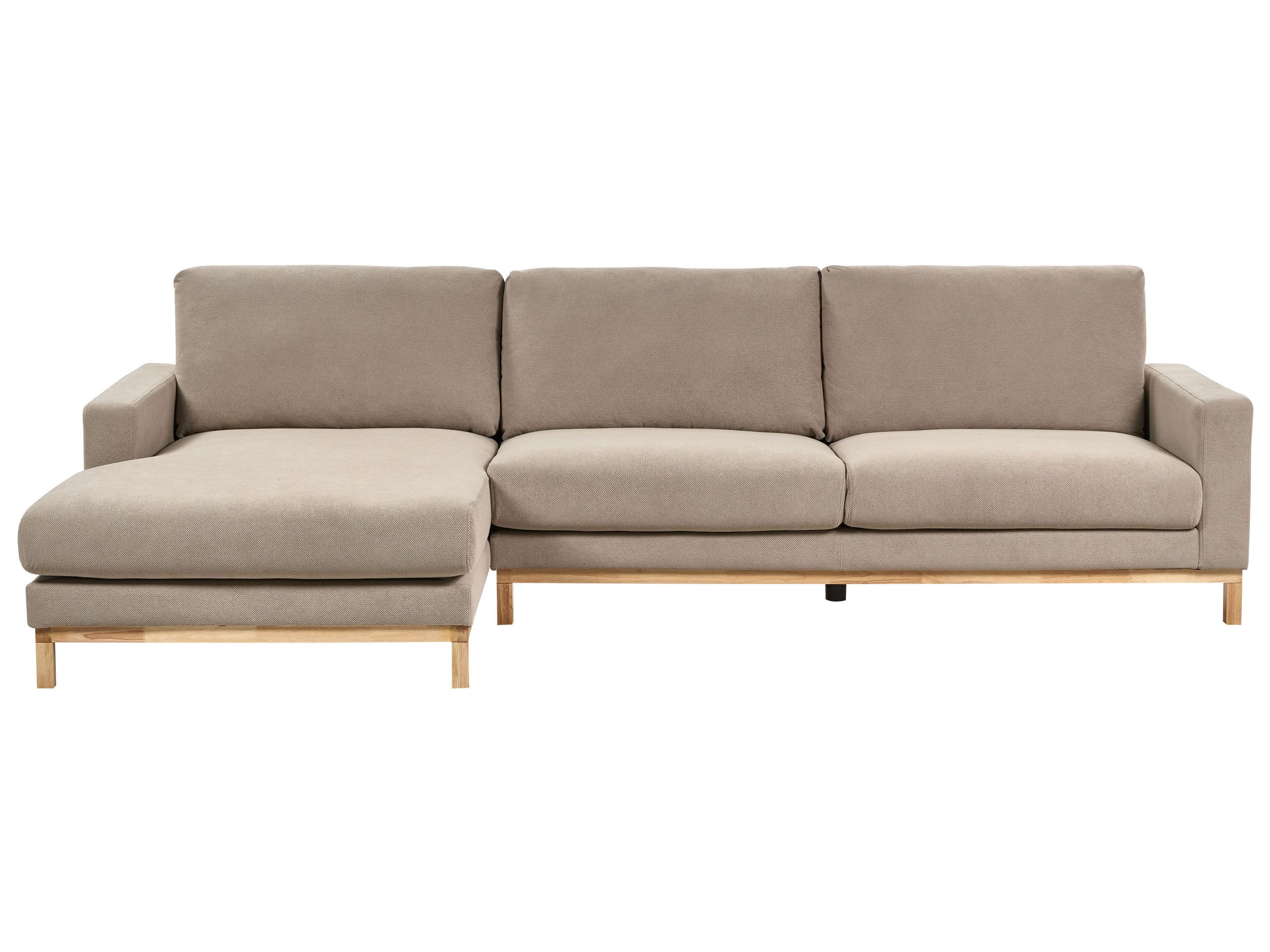 Right Hand Fabric Corner Sofa Taupe SIGGARD