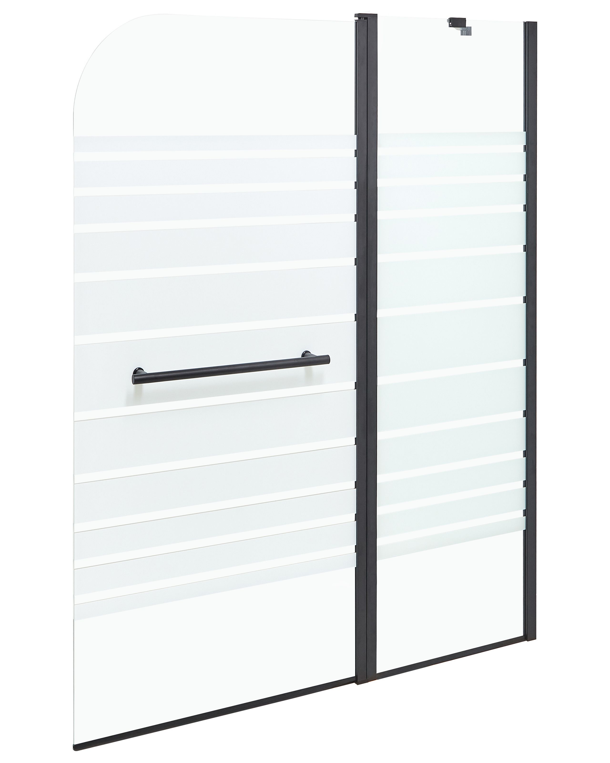 Shower Bath Screen TUAPI 140 x 100 cm Black