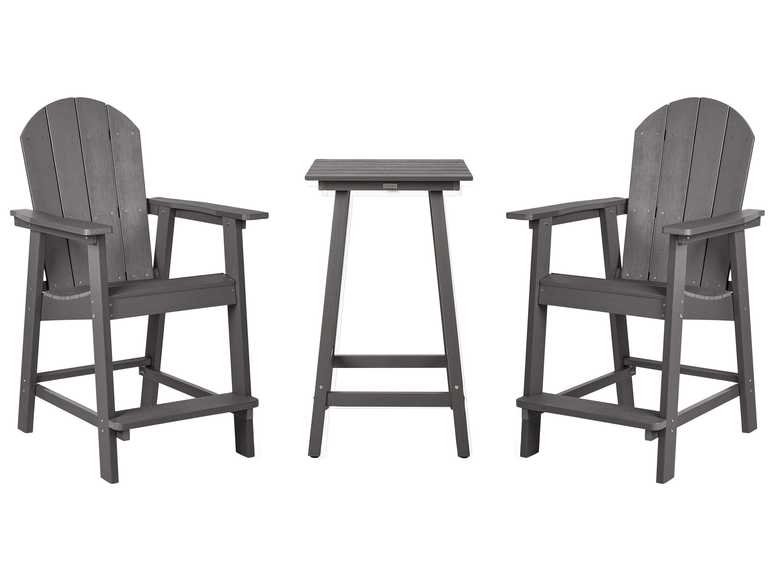 Bistro Set ADIRONDACK Dark Grey