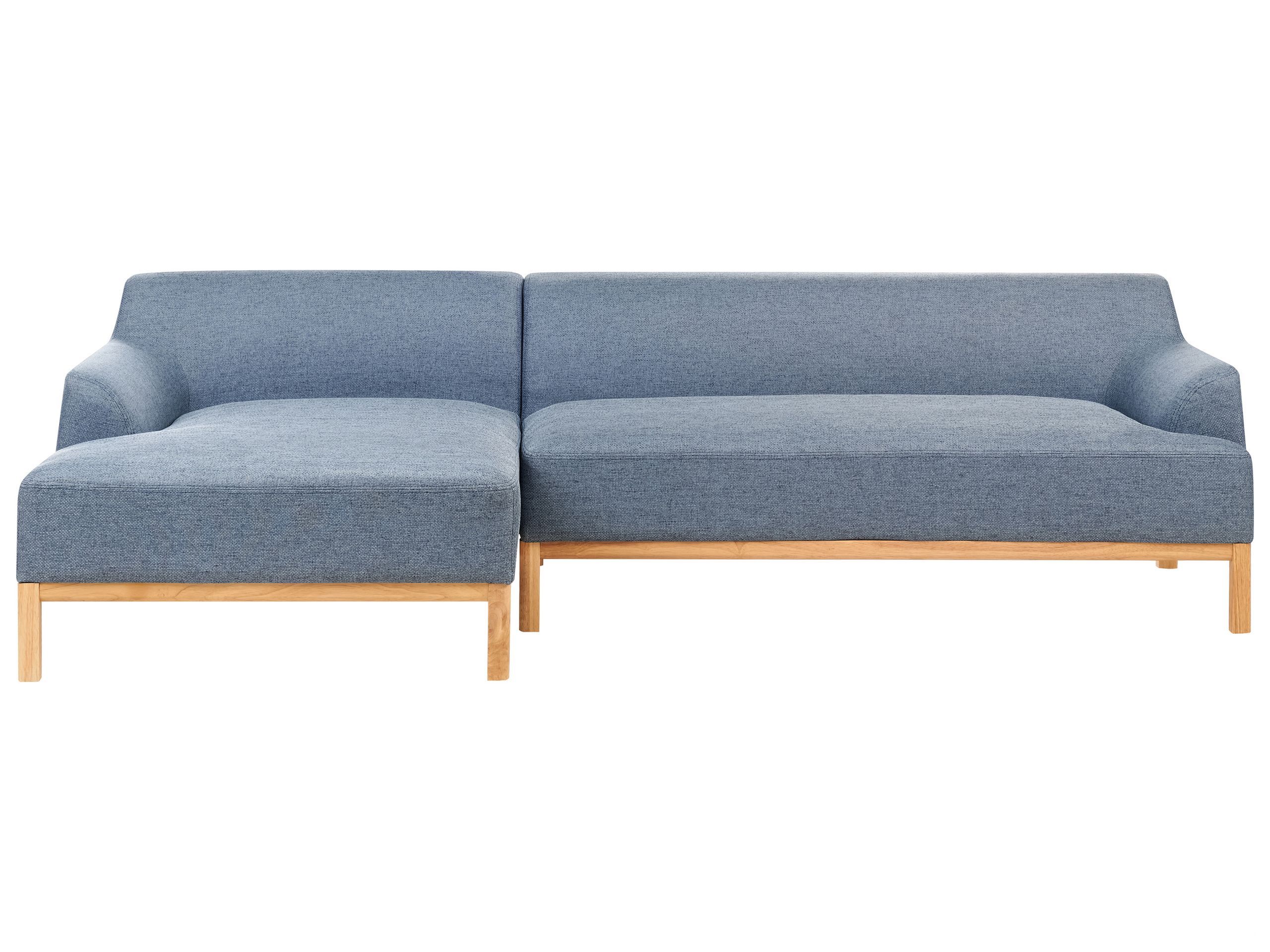 Right Hand Fabric Corner Sofa Blue SOSJO
