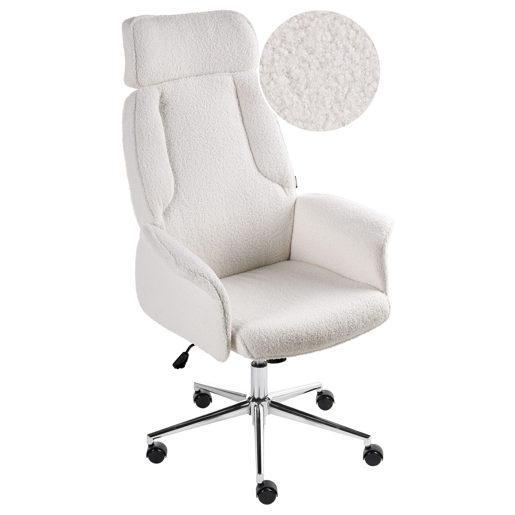 HARVELLE Boucle Office Chair - Off White