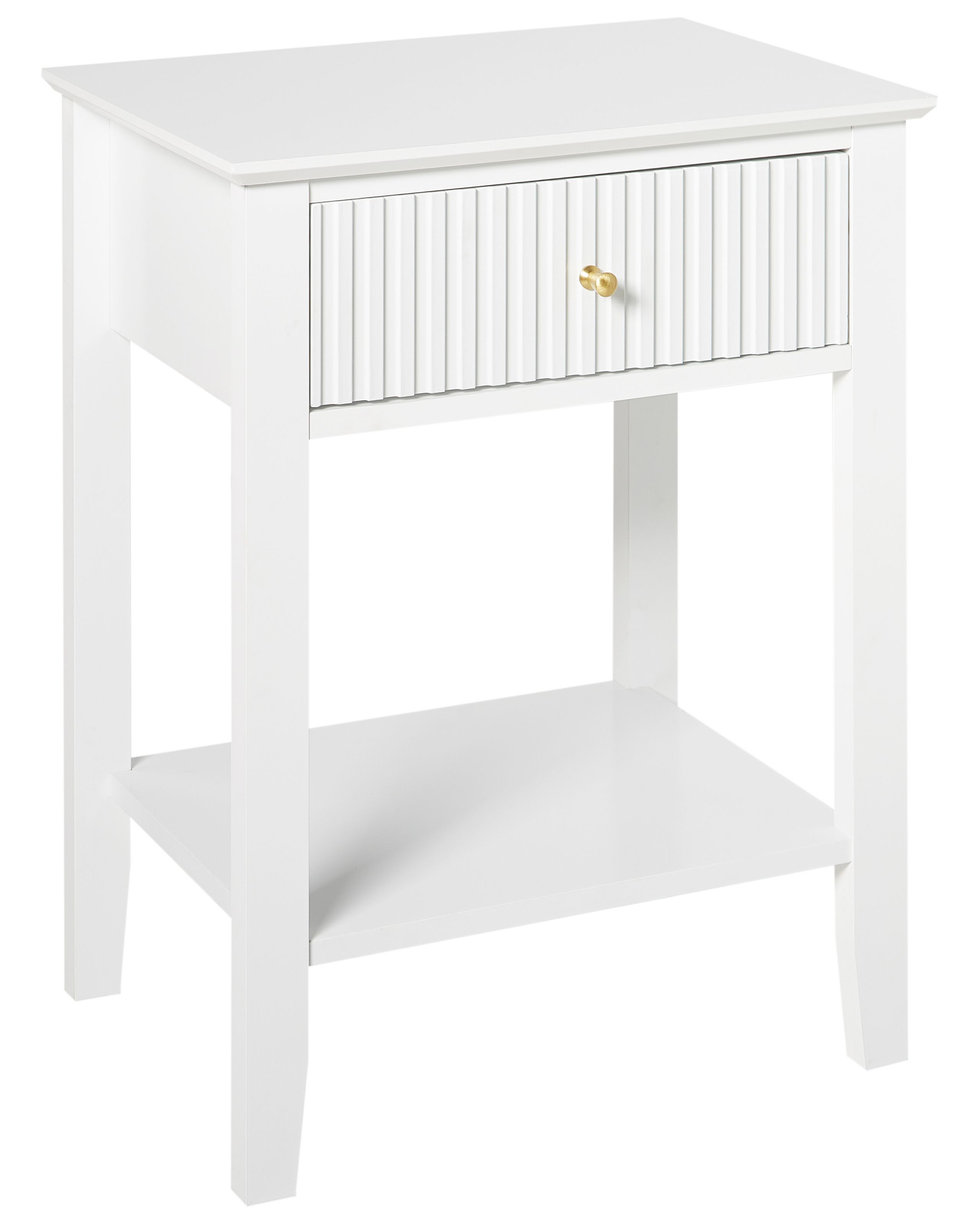 1 Drawer Bedside Table ASSISI White