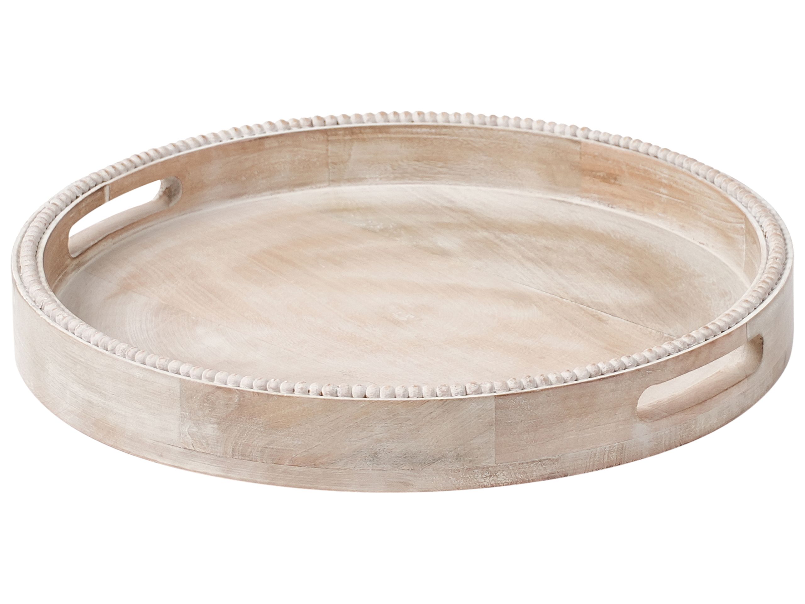 GOODHURST Mango Wood Serving Tray - Light Brown