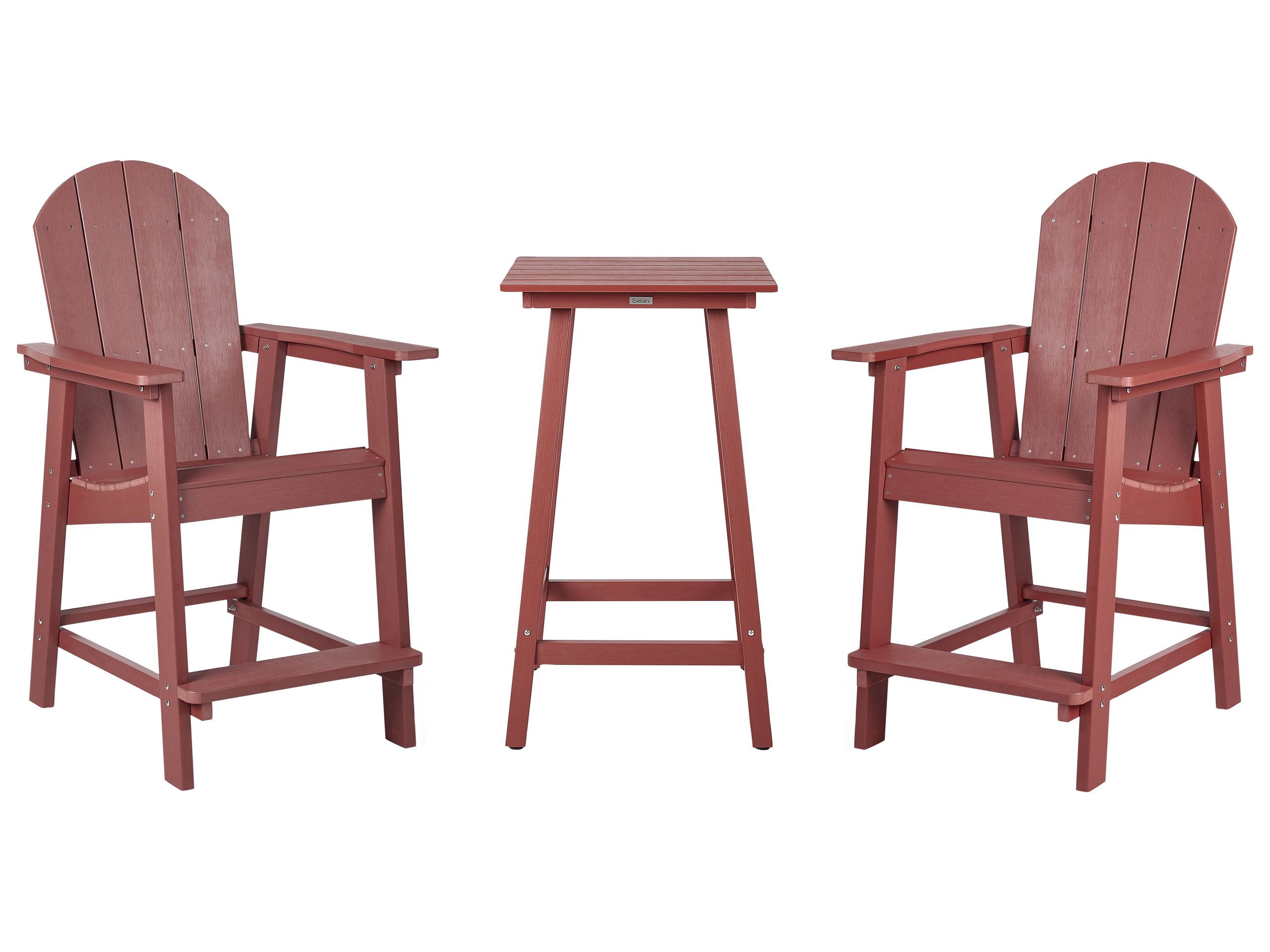 Bistro Set ADIRONDACK Red