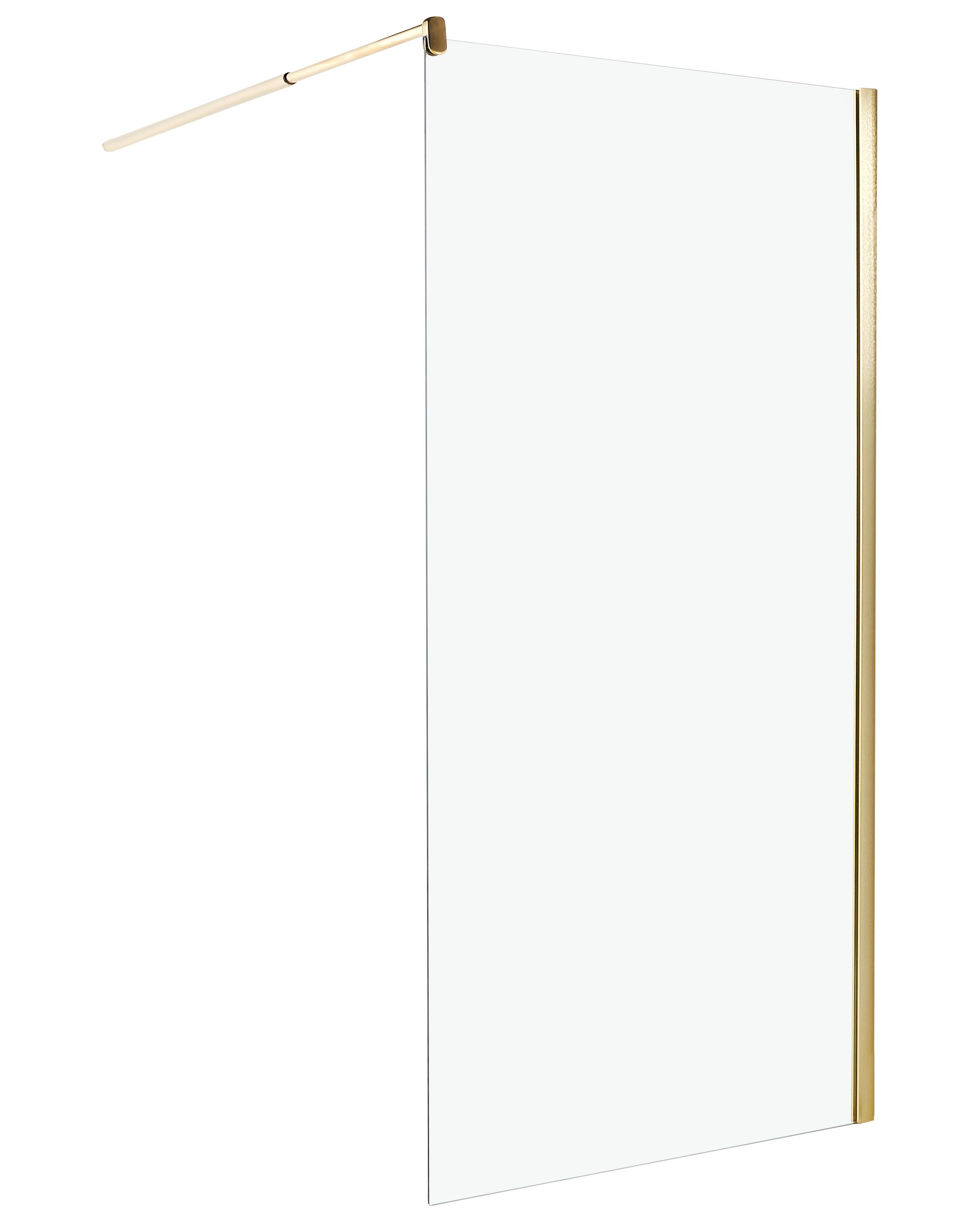 Shower Screen AHAUS 100 x 190 cm Gold