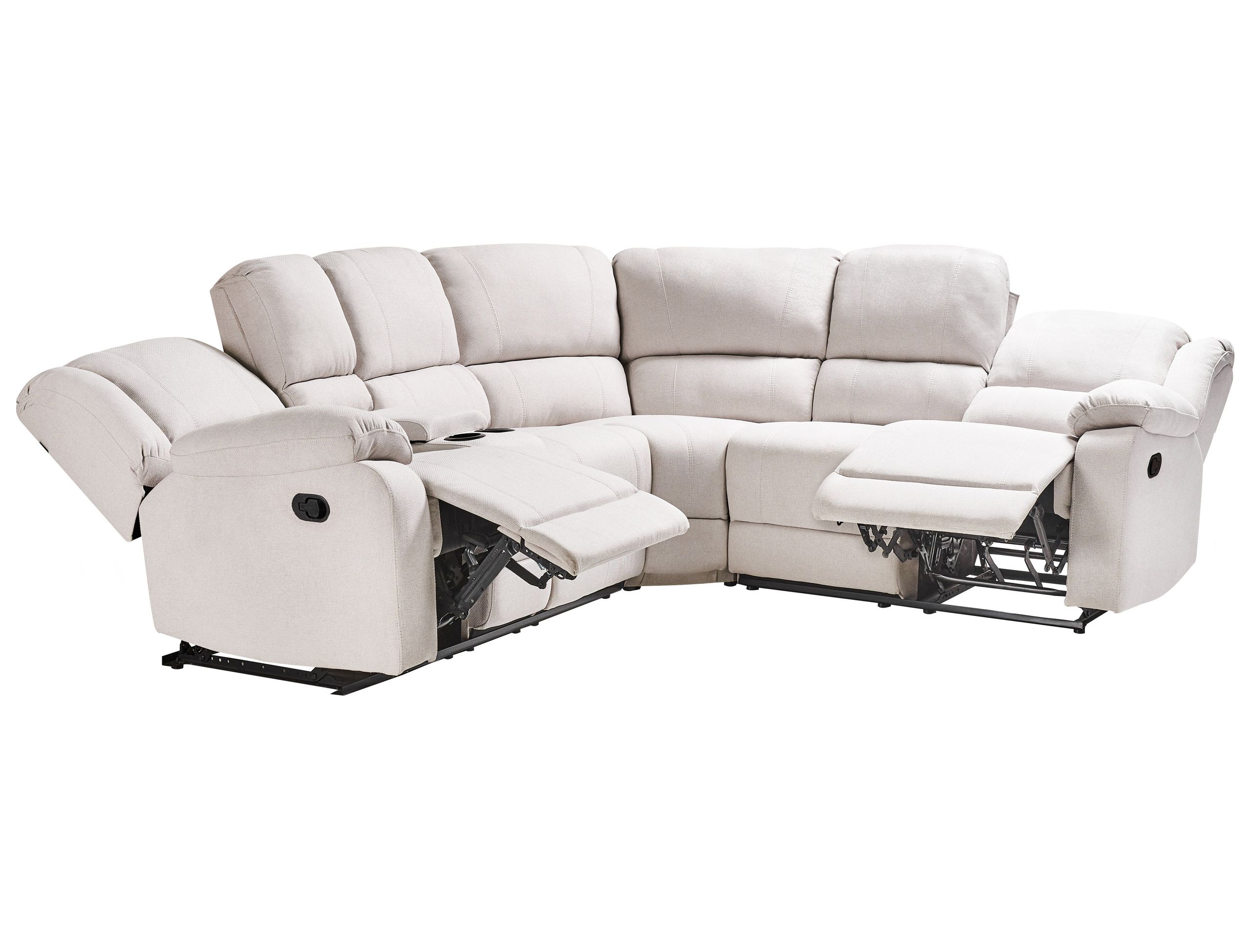 ALVAST Fabric Corner Sofa - L Shaped - Right Hand Facing - Light Beige
