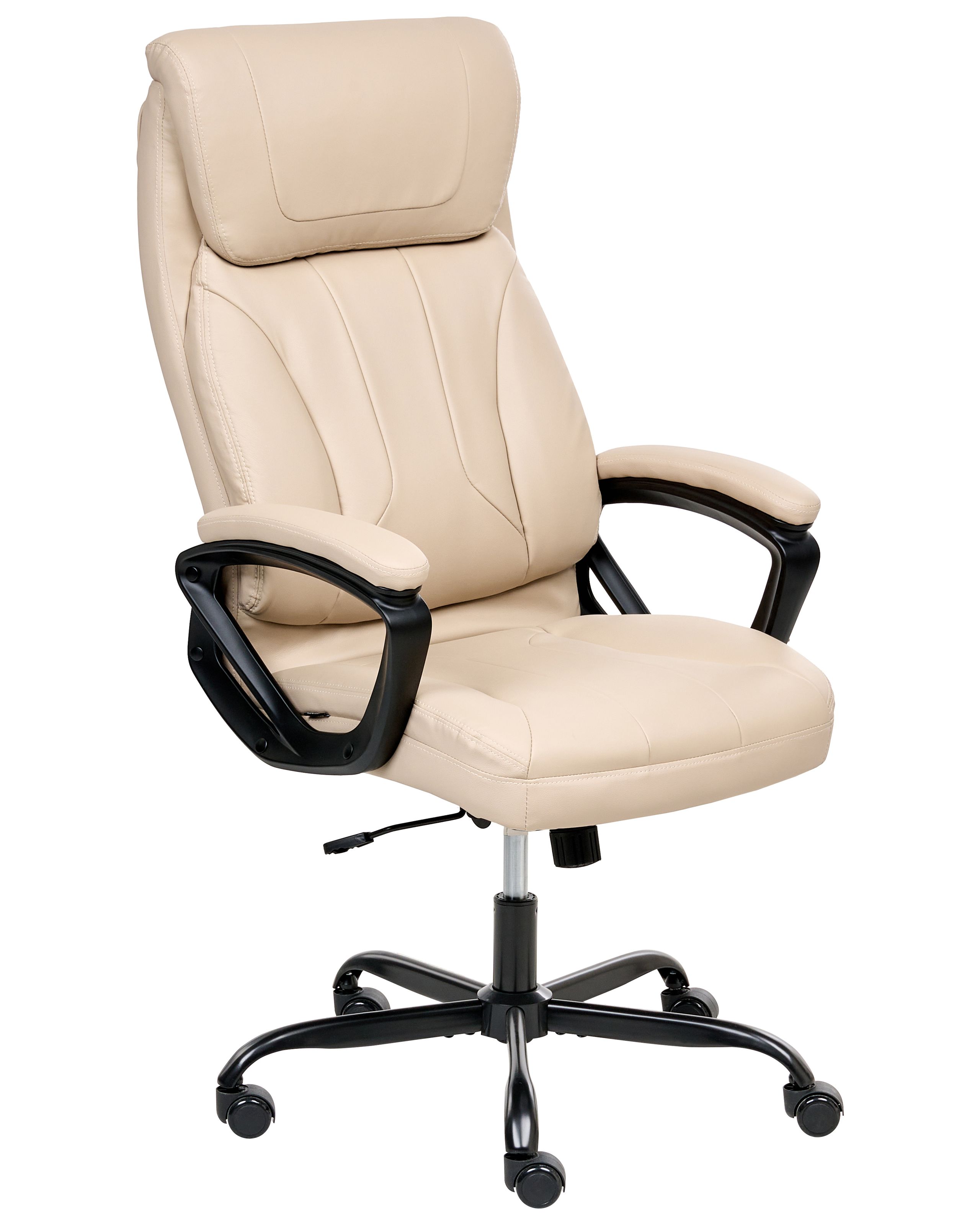 OAKWORTH Faux Leather Executive Office Chair - Beige