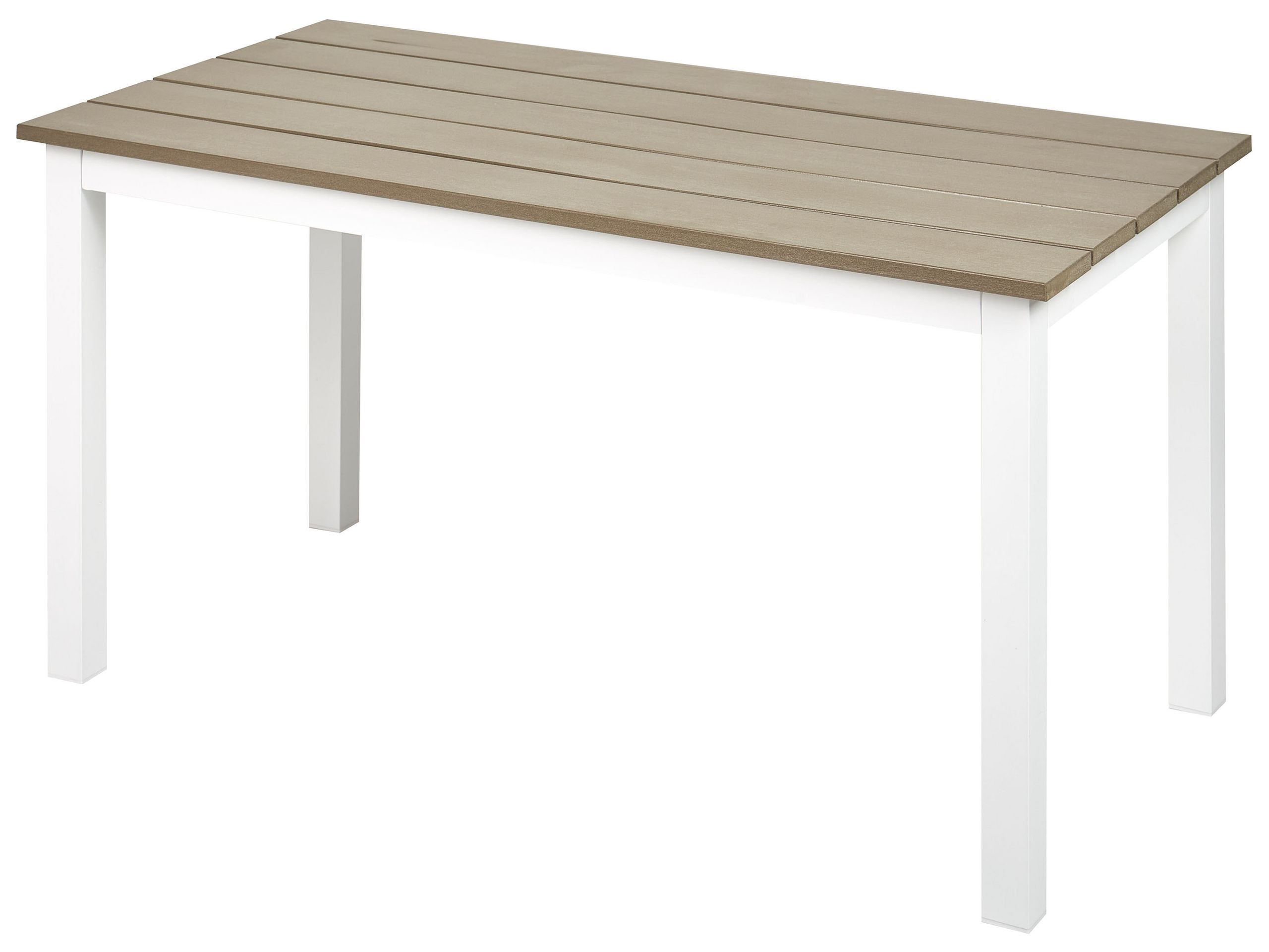 Garden Coffee Table 96 x 52 cm Light Wood and White MESSINA