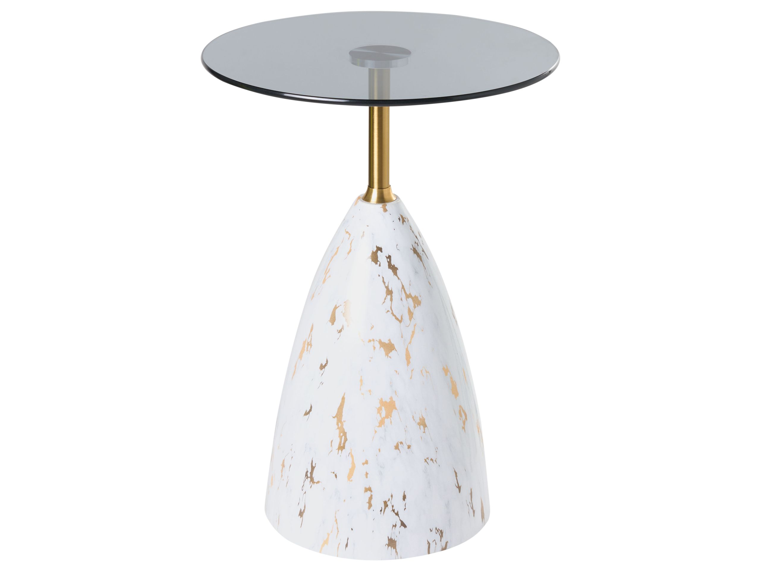 COTSMEREFORD Side Table Tempered Glass - White